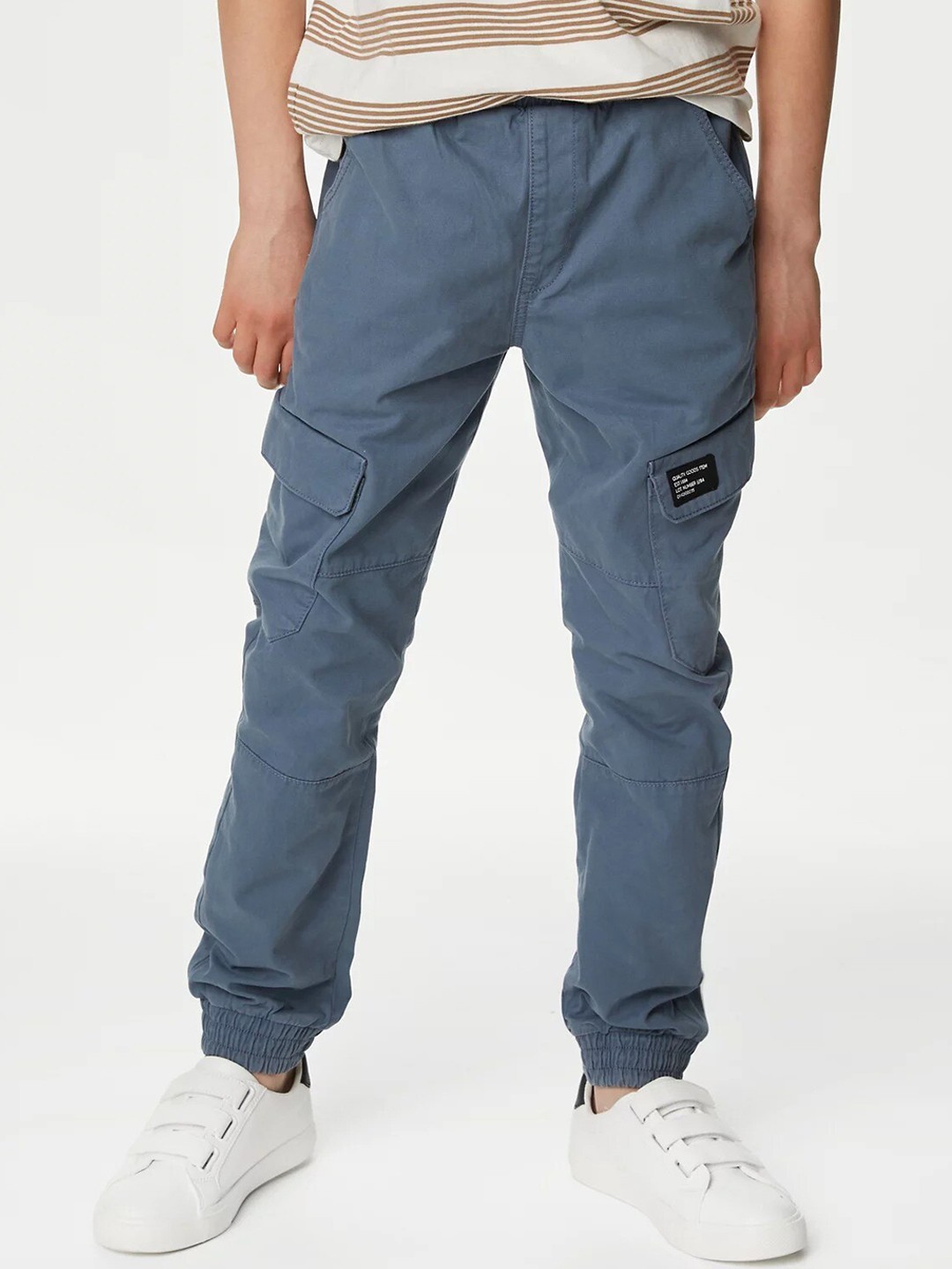 

Marks & Spencer Boys Cargo Joggers, Blue