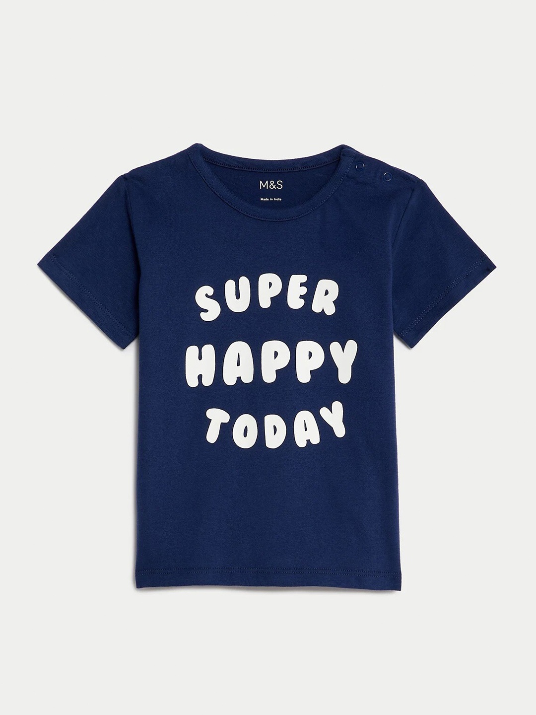 

Marks & Spencer Boys Typography Printed T-shirt, Blue