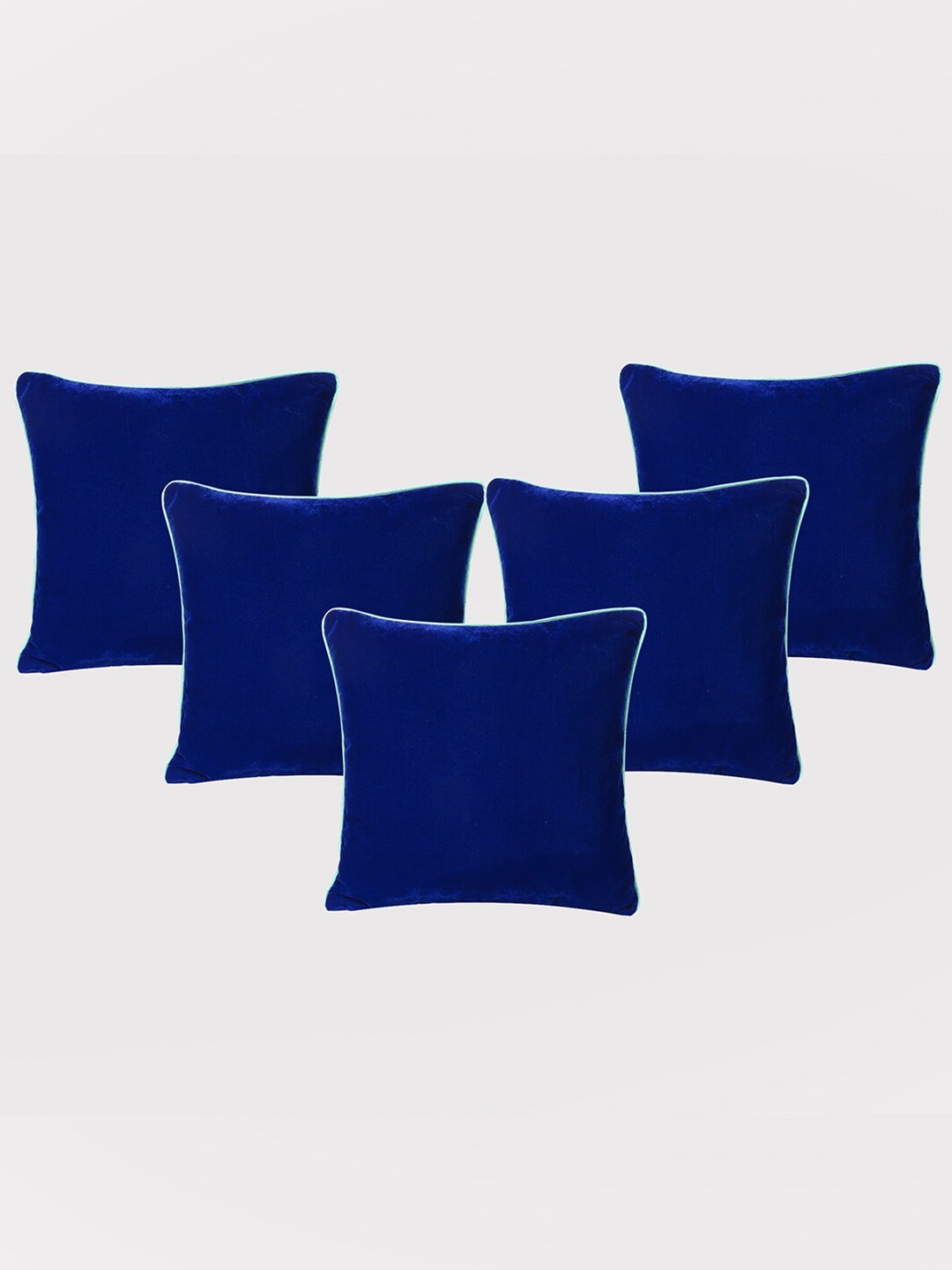 

OUSSUM Blue 5 Pieces Velvet Square Cushion Covers