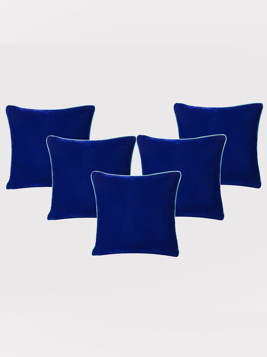 

OUSSUM Blue 5 Pieces Velvet Square Cushion Covers