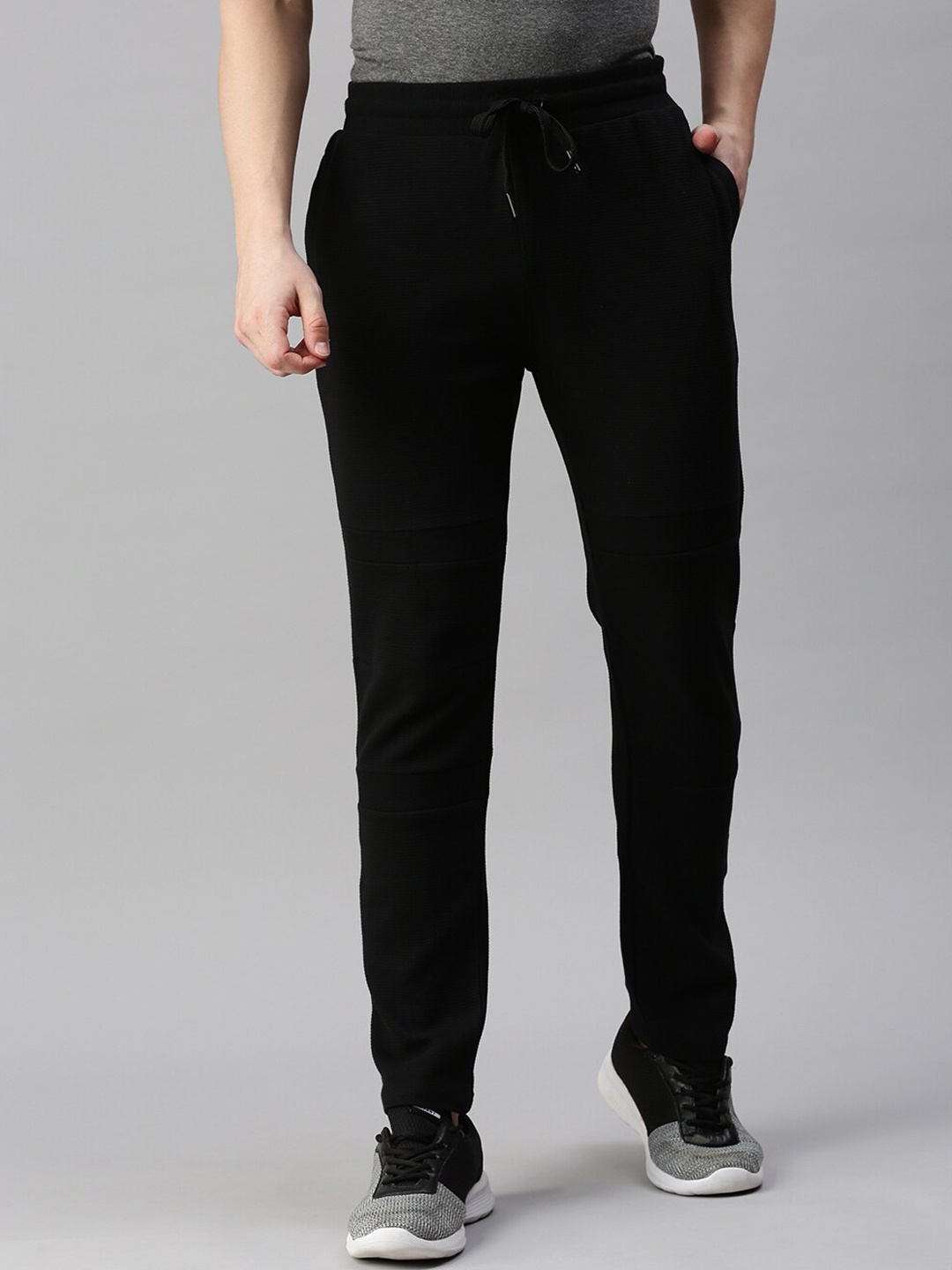 

ZEDD Men Cotton Regular-Fit Track Pants, Black