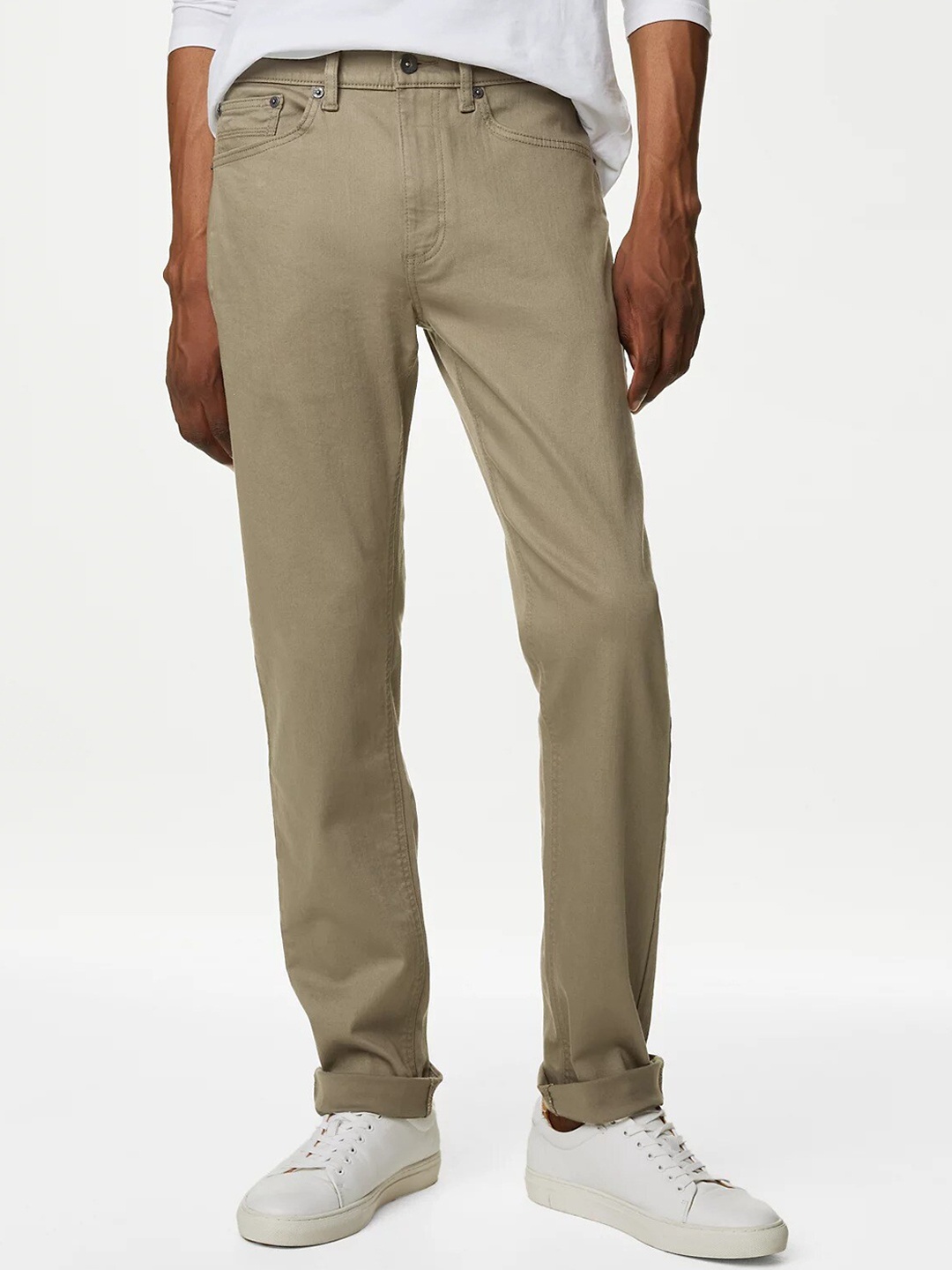 

Marks & Spencer Men Mid Rise Clean Look Jeans, Brown