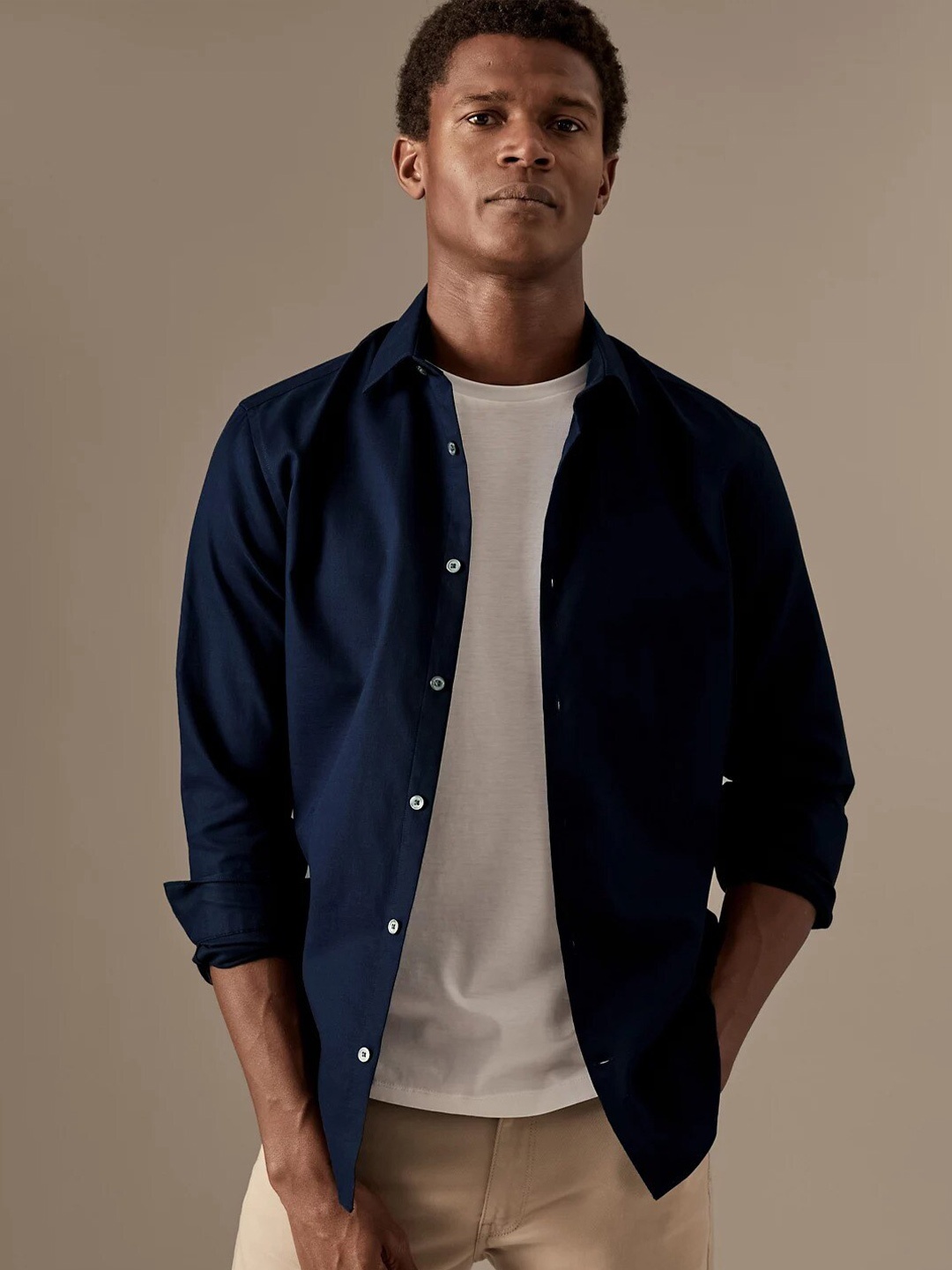 

Marks & Spencer Spread Collar Casual Shirt, Navy blue