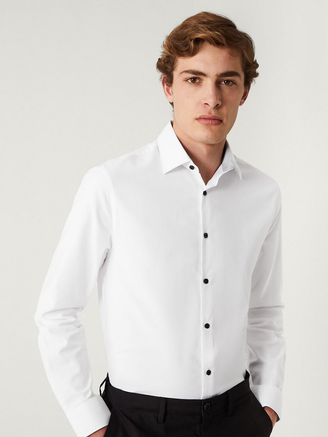 

Marks & Spencer Spread Collar Pure Cotton Formal Shirt, White