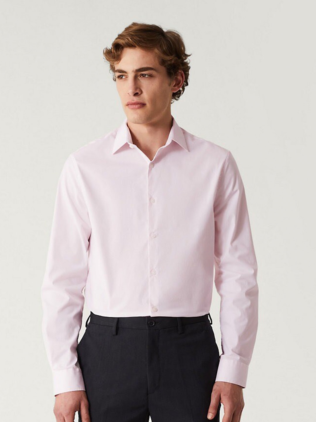 

Marks & Spencer Spread Collar Formal Shirt, Pink