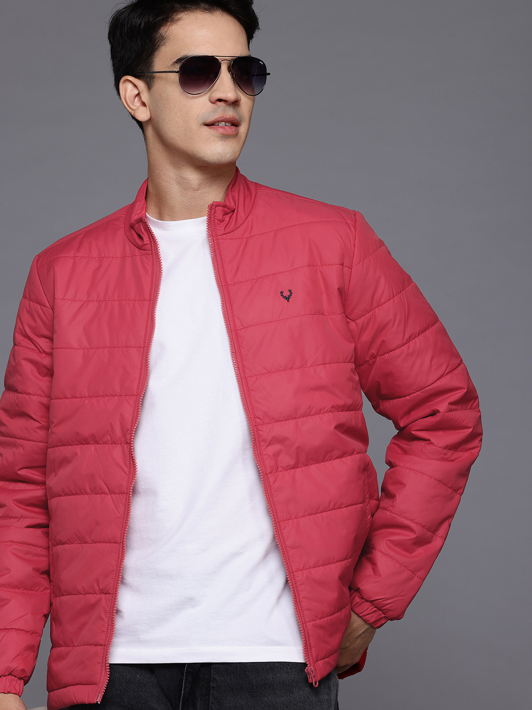 

Allen Solly Sport Mock Collar Padded Jacket, Red