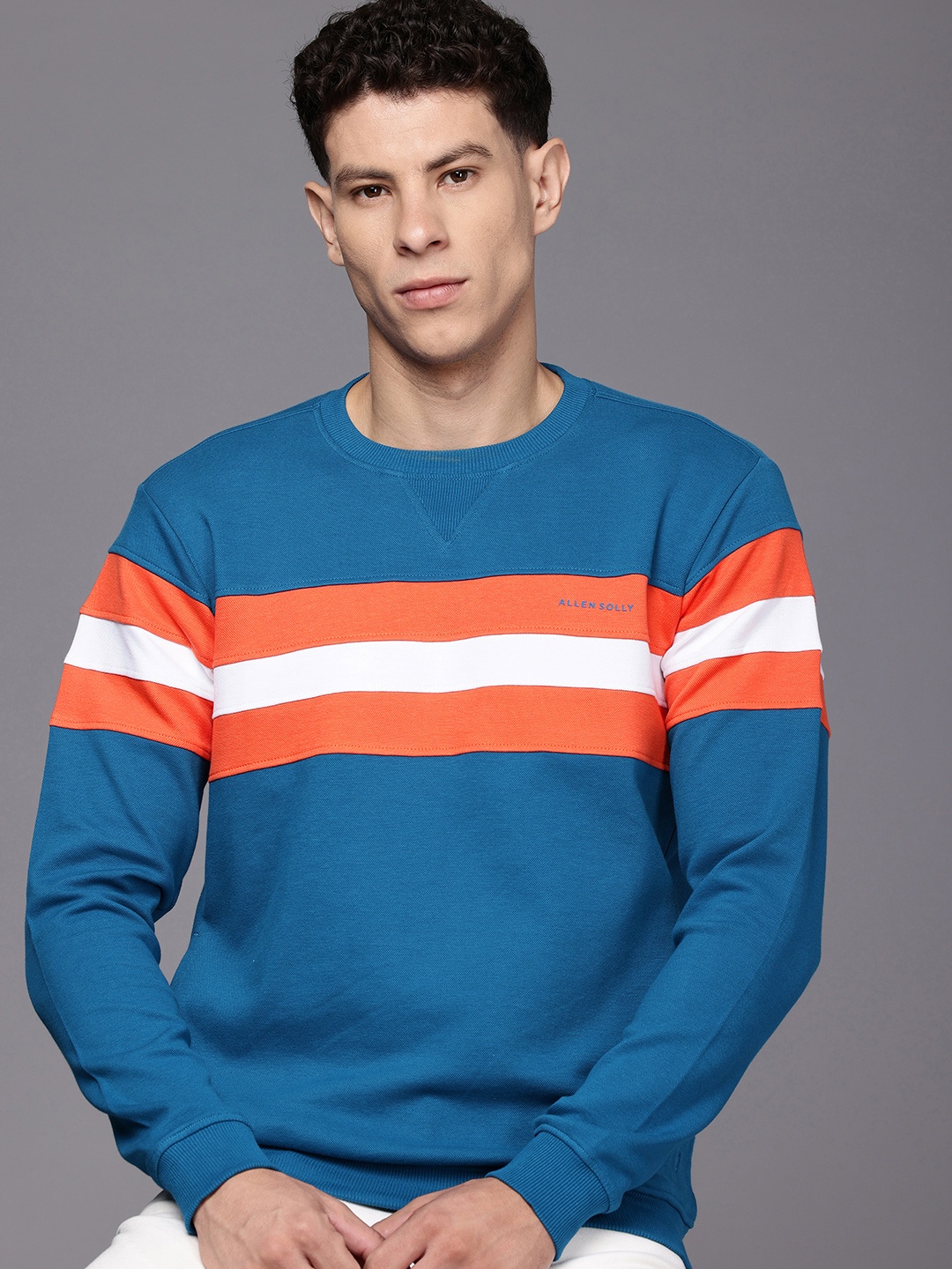 

Allen Solly Sport Striped Sweatshirt, Blue