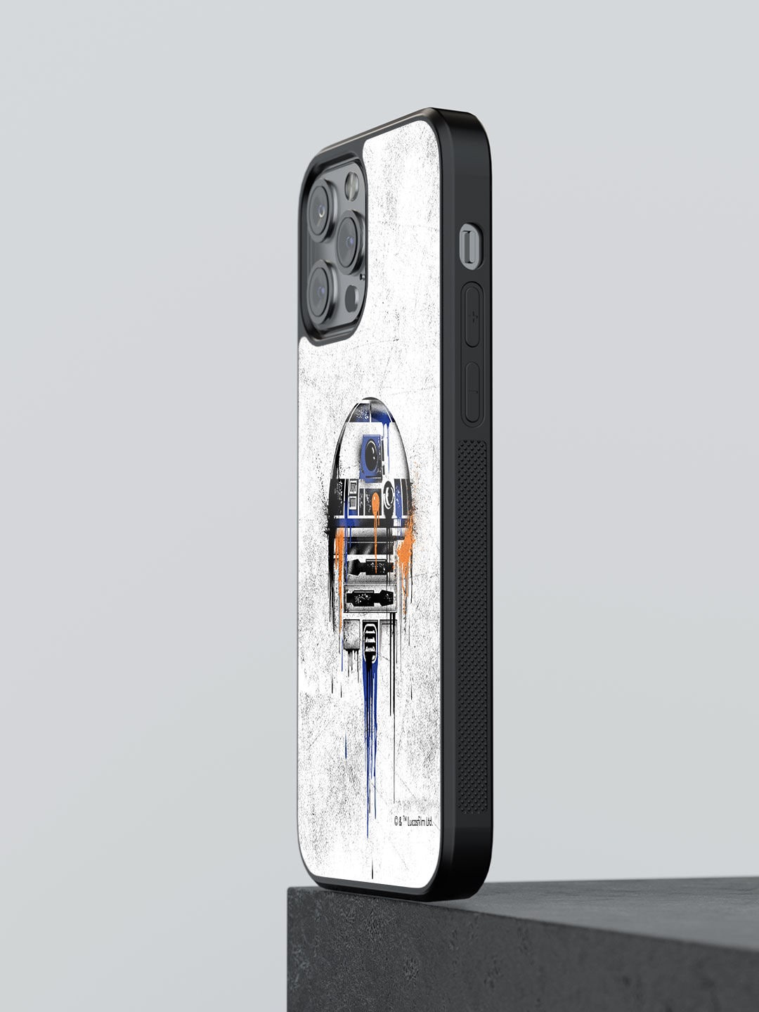 

macmerise Astro Droid Design Glass iPhone 13 Pro Max Back Case, White