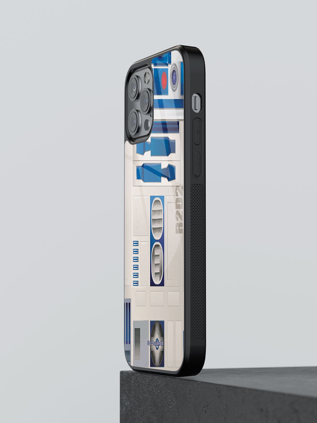 

macmerise Attire R2D2 Design Glass iPhone 13 Pro Max Back Case, White