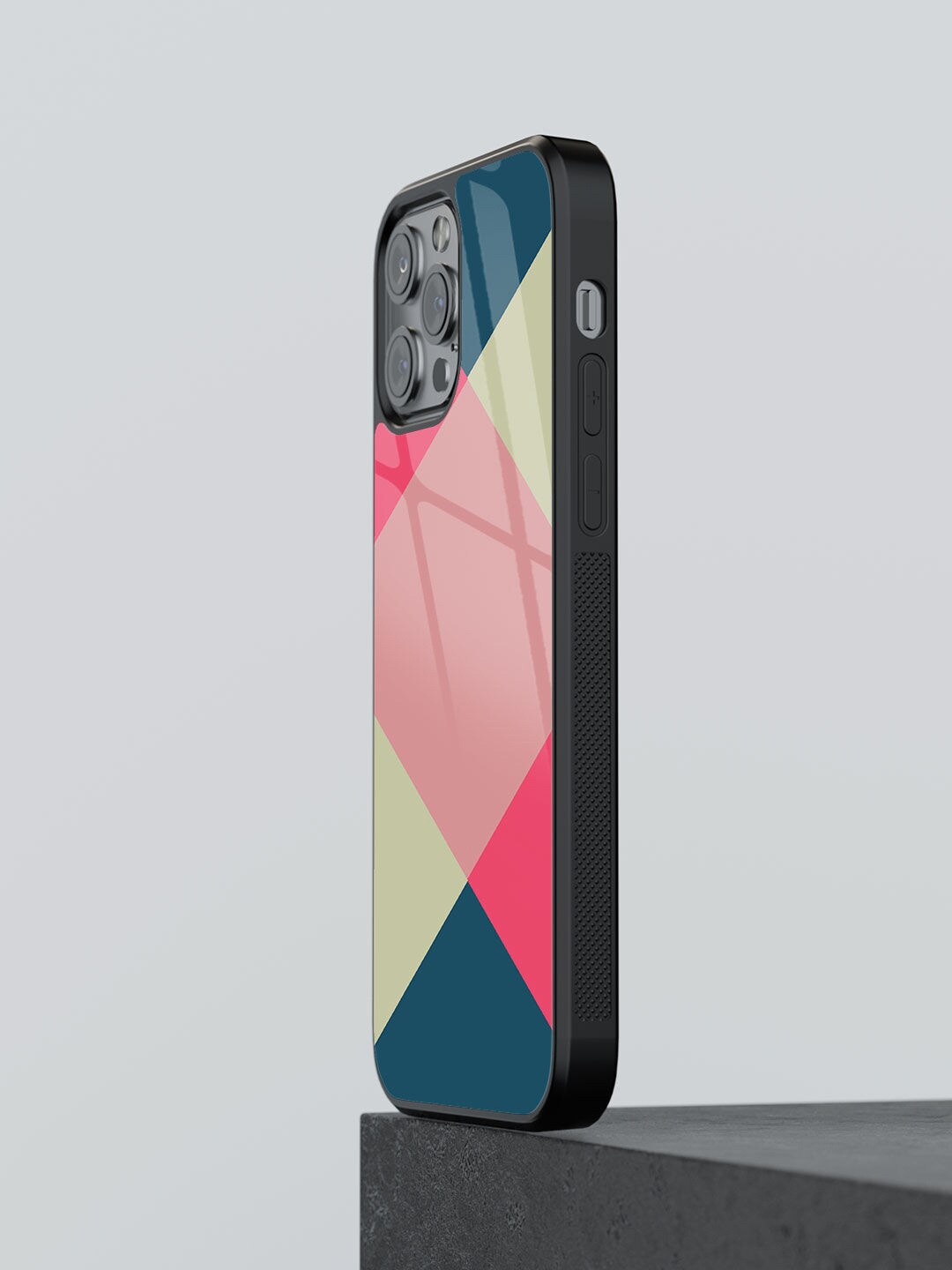 

macmerise Criss Cross Tealpink Design iPhone 13 Pro Max Back Case, Pink