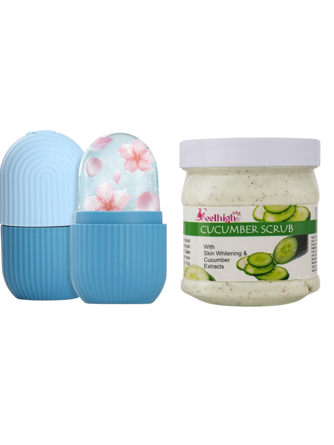 

FEELHIGH Ice Roller with Cucumber Scrub - 10ml+500ml, Multi