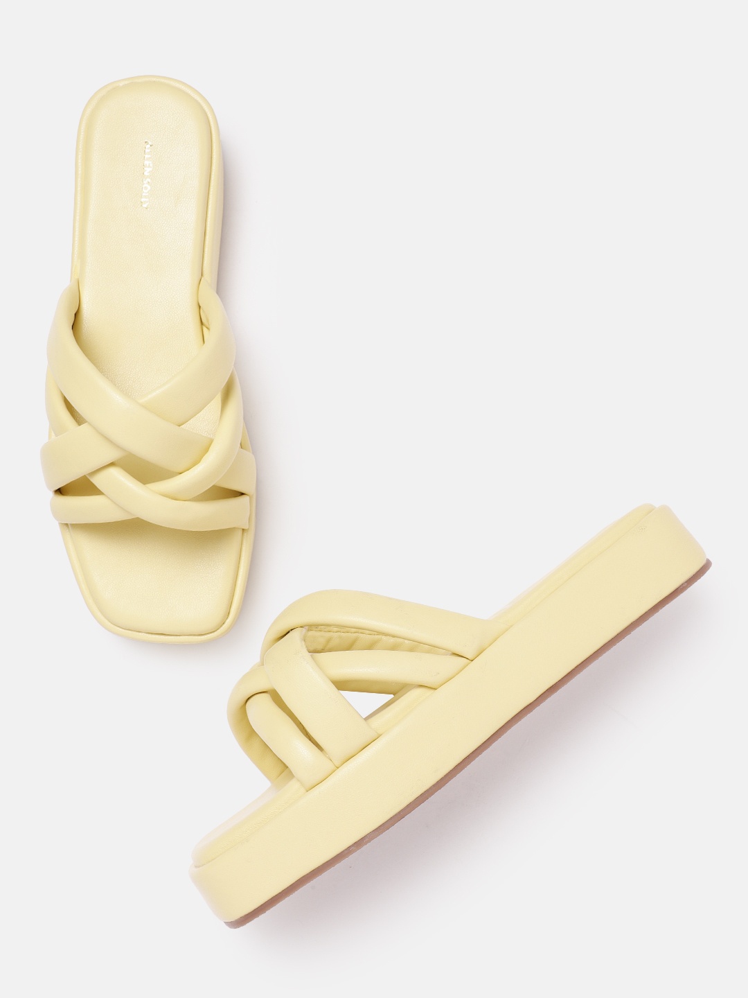 

Allen Solly Women Strappy Open Toe Flats, Yellow