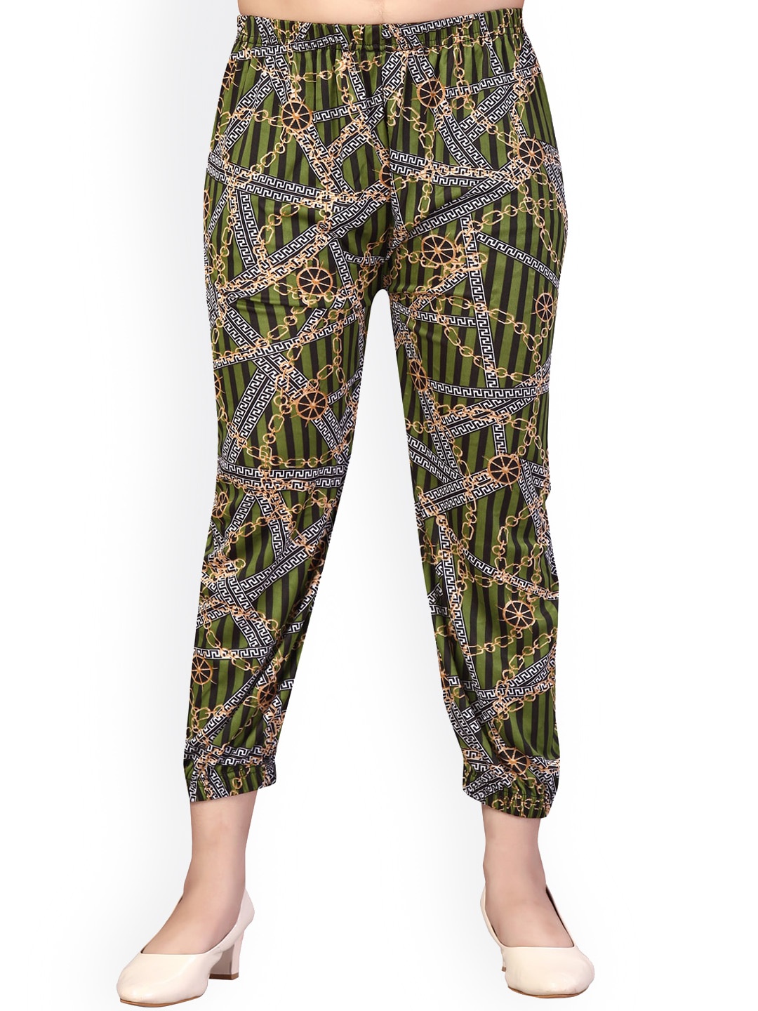 

Aarika Girls Regular Fit Cotton Joggers, Green