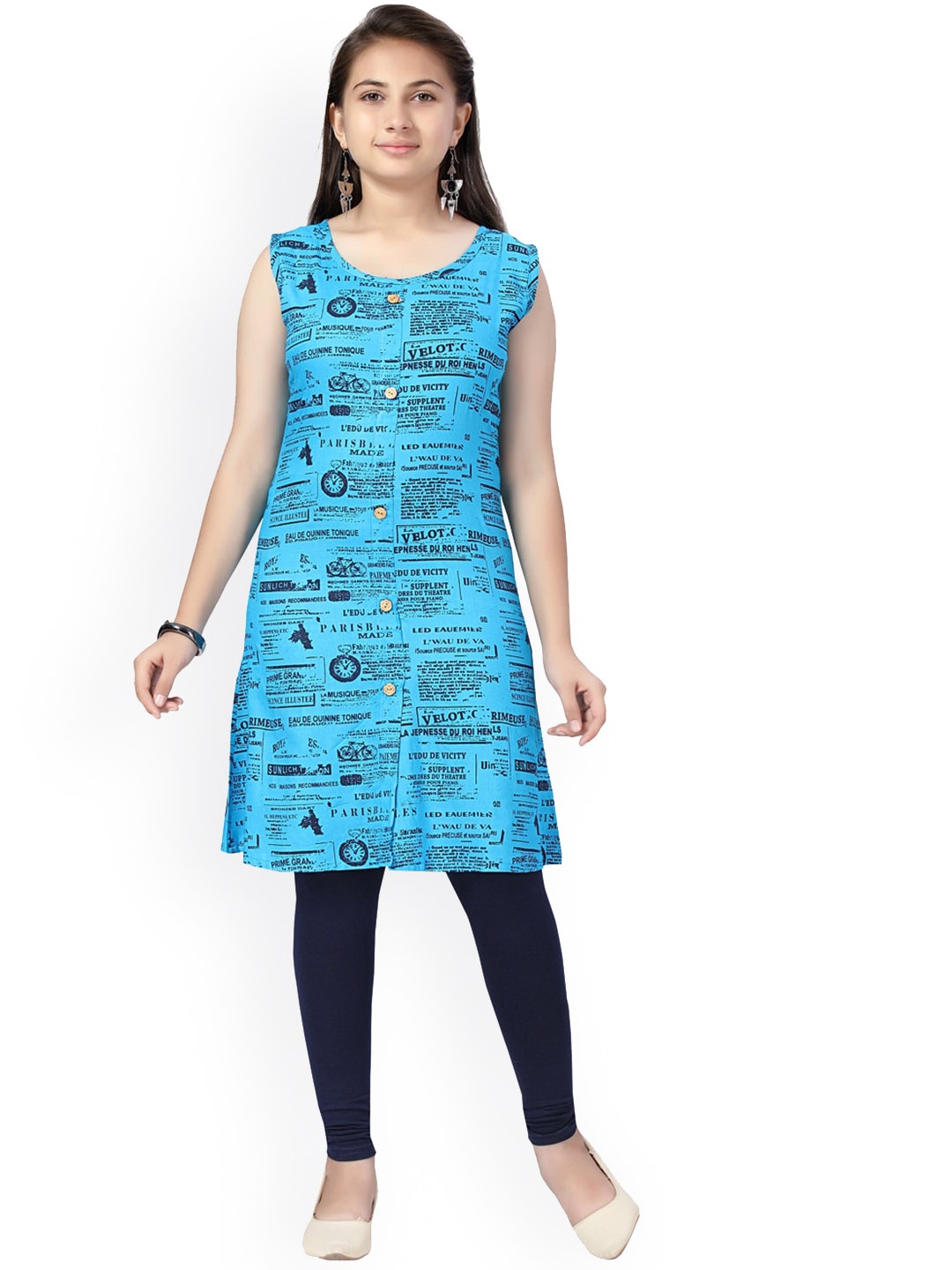 

Aarika Girls Abstract Printed Kurta, Blue