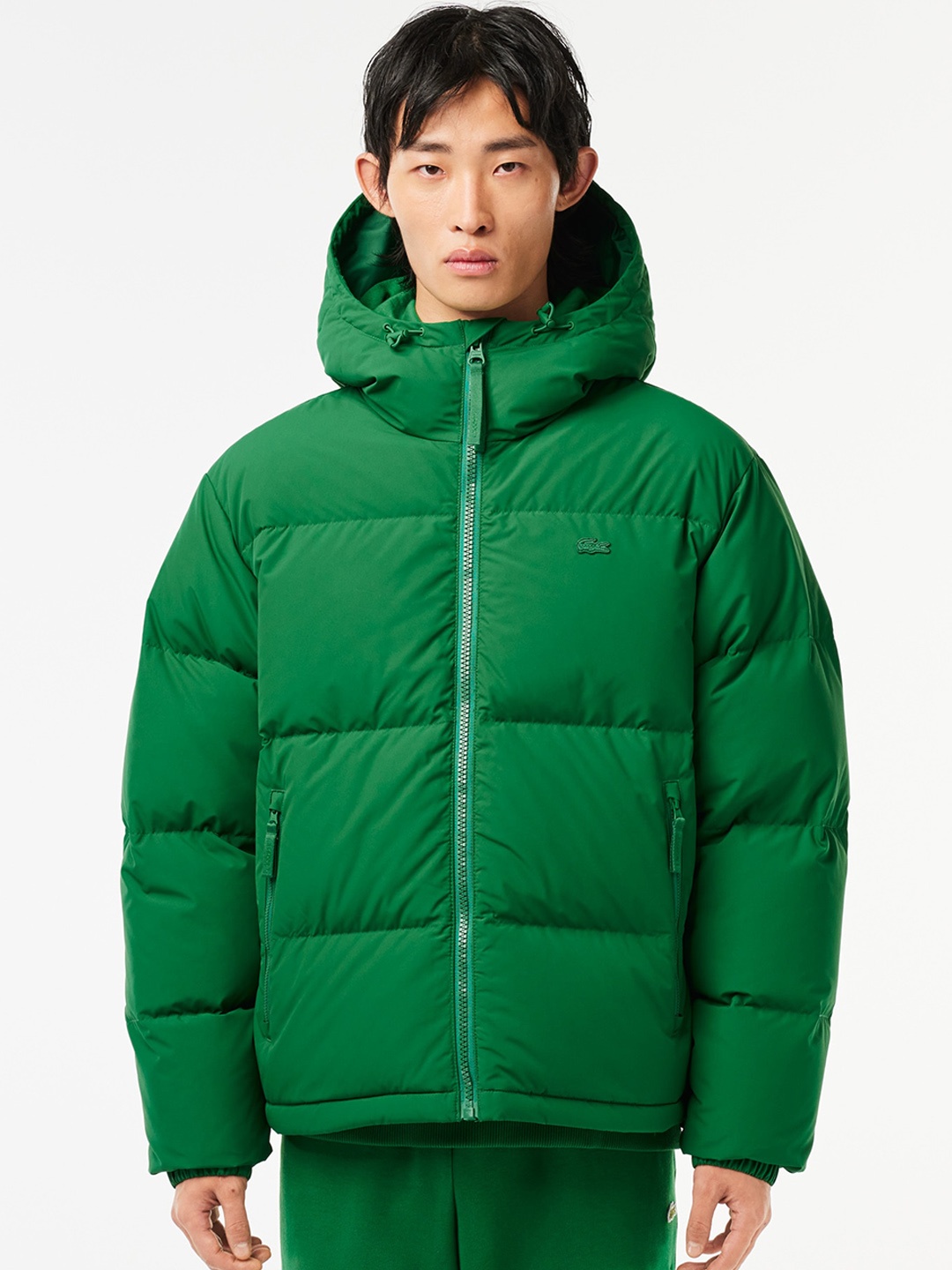 

Lacoste Water Resistant Hooded Padded Jacket, Green