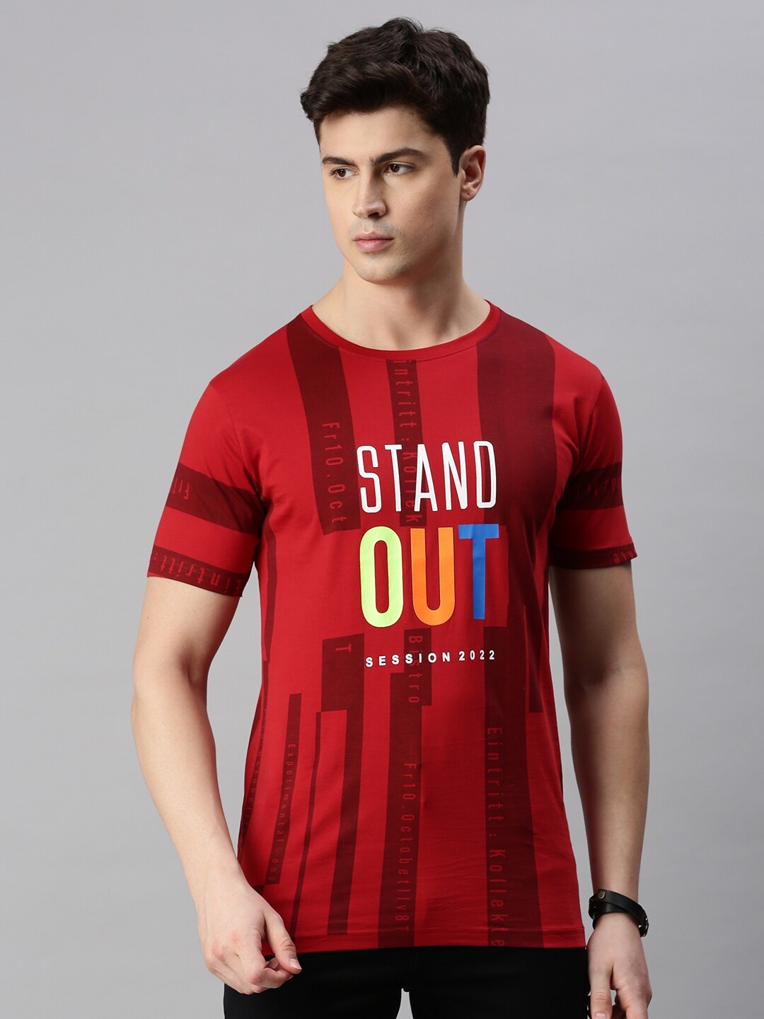 

ZEDD Typography Printed Round Neck Cotton Regular T-shirt, Maroon