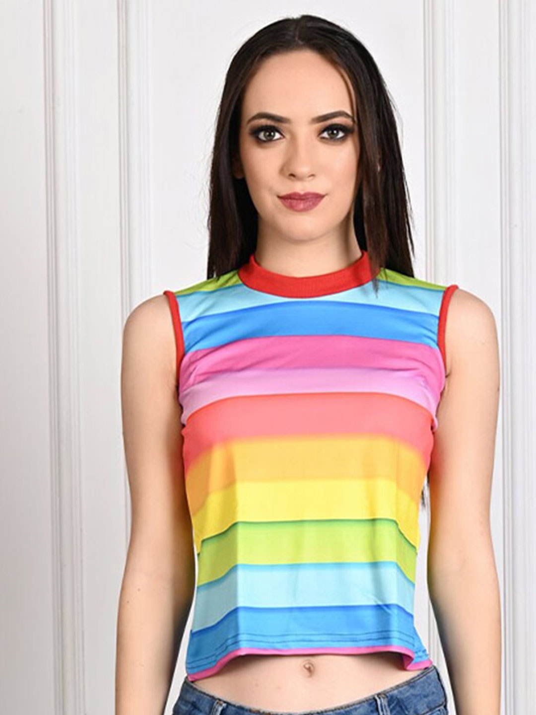 

Rajoria Instyle Printed Polo Collar T-shirt, Pink