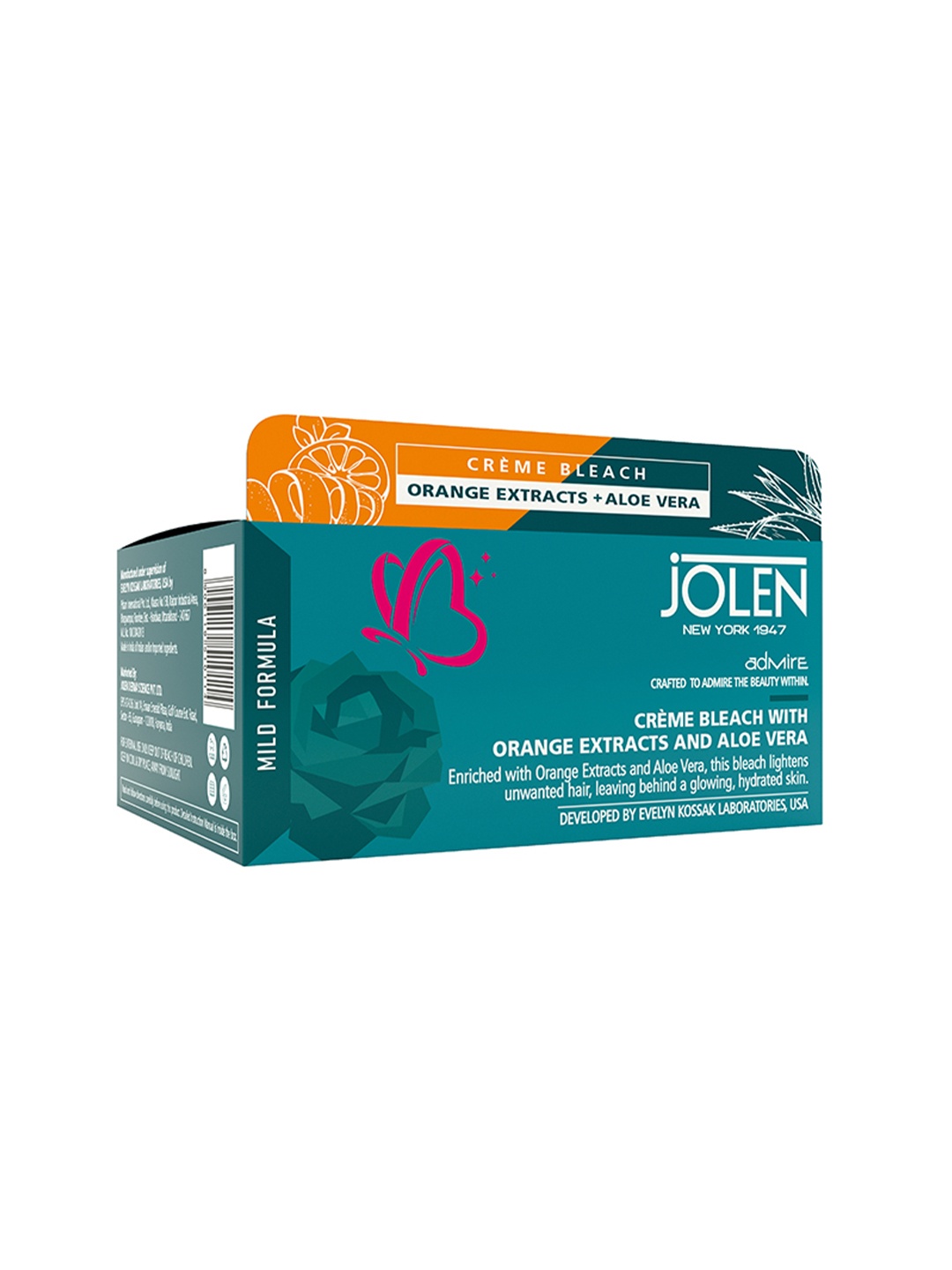 

Jolen New York Orange Extracts and Aloe Vera Creme Bleach-40g, Green