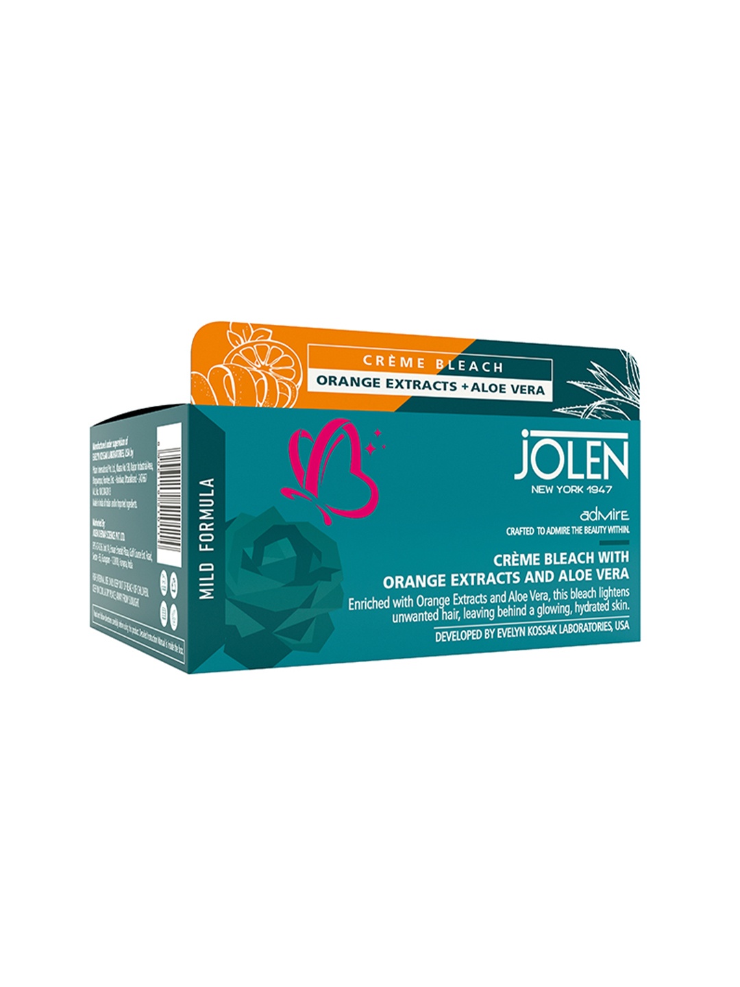 

Jolen New York Orange Extracts & Aloe Vera Creme Bleach-247g, Green
