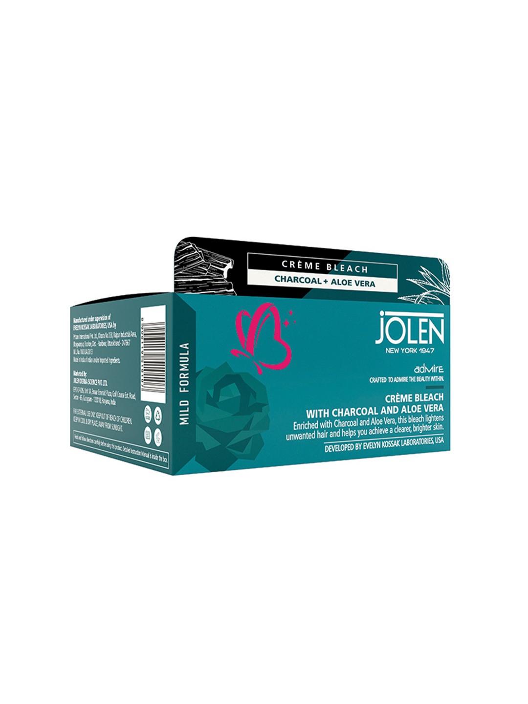 

Jolen New York Crme Bleach with Charcoal & Aloe Vera - 247 gm, White