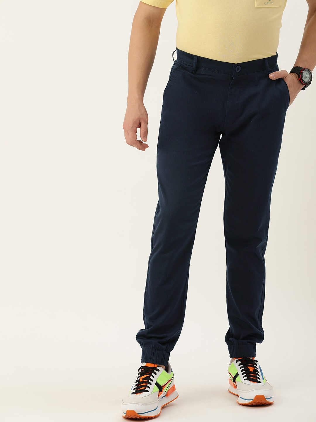 

Harvard Men Cotton Joggers Trousers, Navy blue