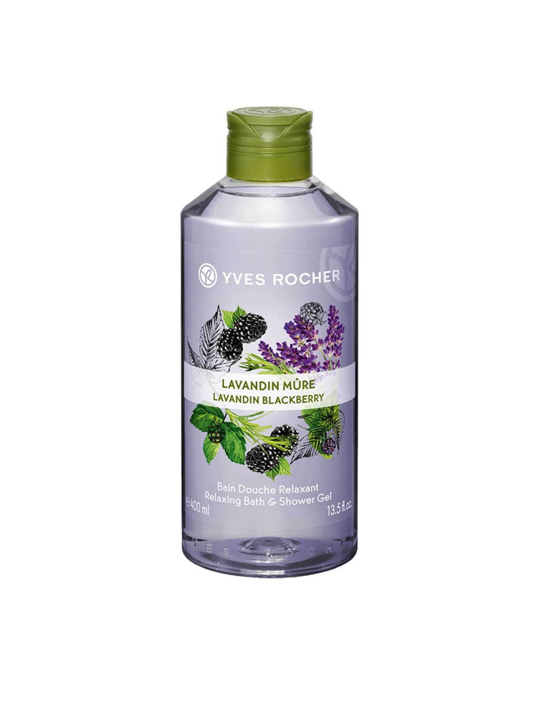 

YVES ROCHER Sustainable Unisex Lavandin Blackberry Relaxing Bath & Shower Gel 400 ml, Nude