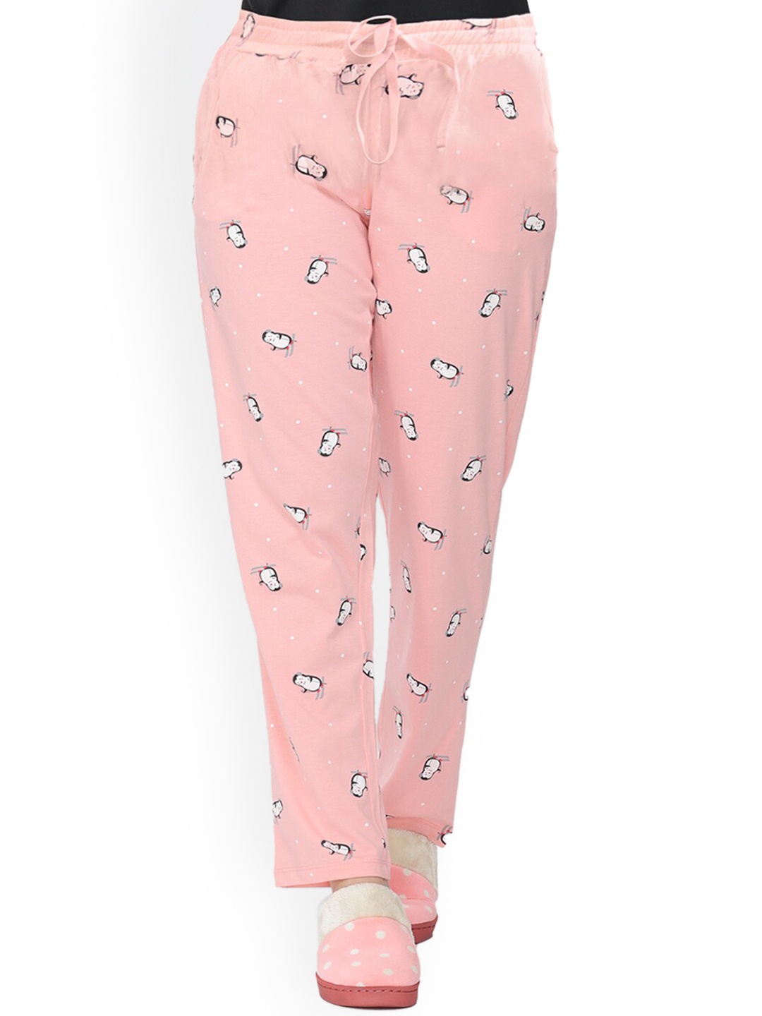 

GROVERSONS Paris Beauty Printed Relaxed Fit Cotton Lounge Pants, Pink