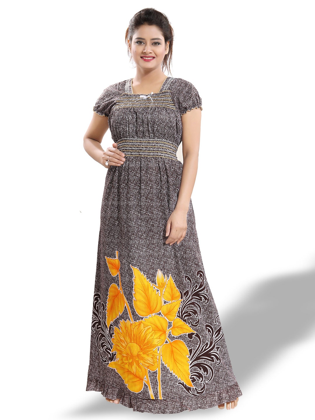 

CINCO Floral Printed Maxi Nightdress, Grey