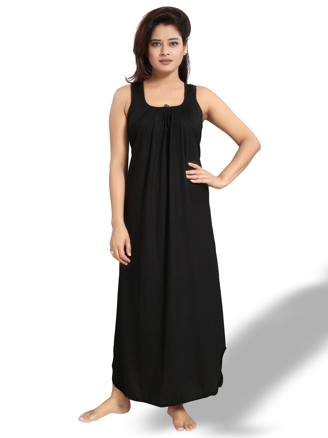 

CINCO Scoop Neck Maxi Nightdress, Black