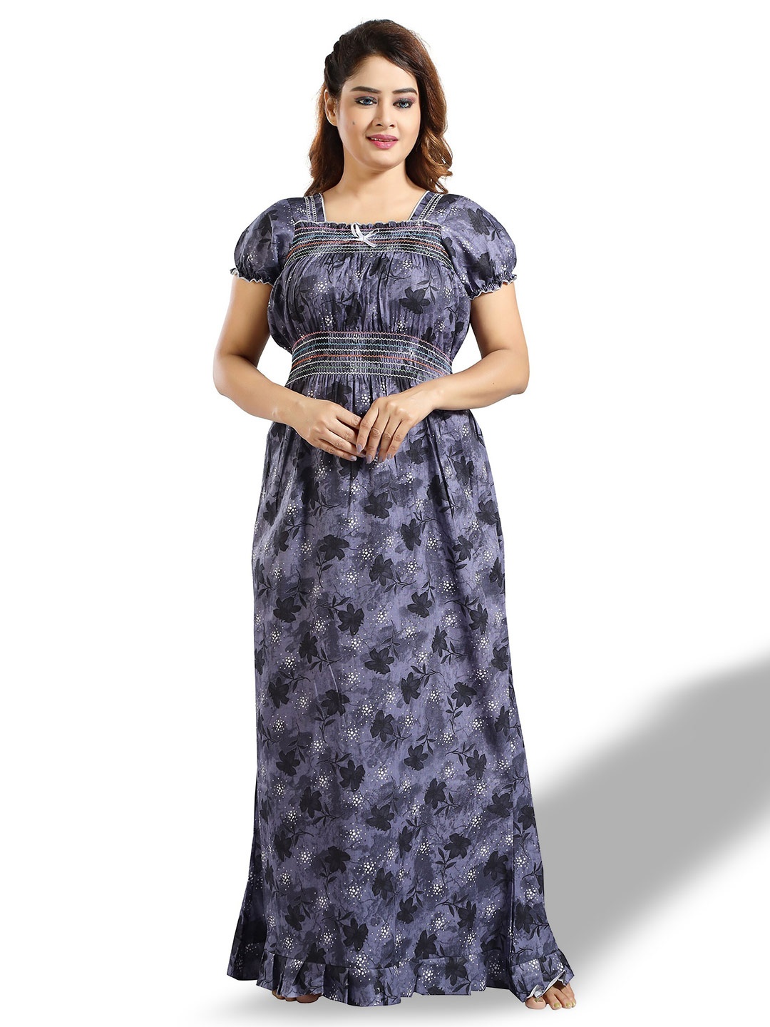 

CINCO Floral Printed Maxi Nightdress, Navy blue