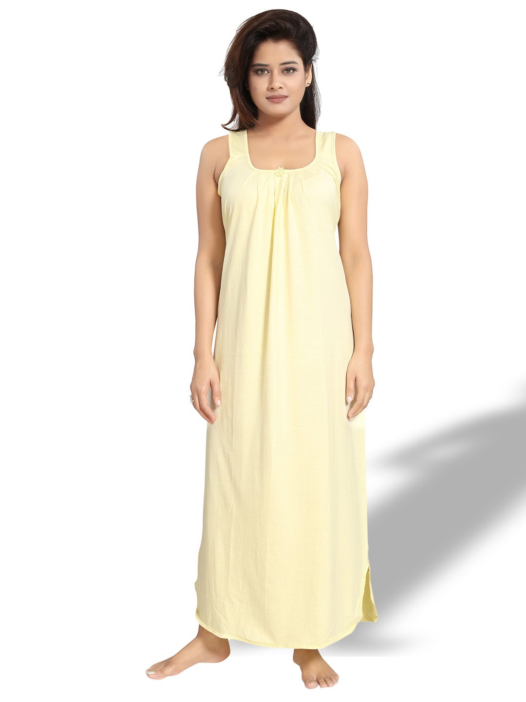 

CINCO Scoop Neck Maxi Nightdress, Yellow