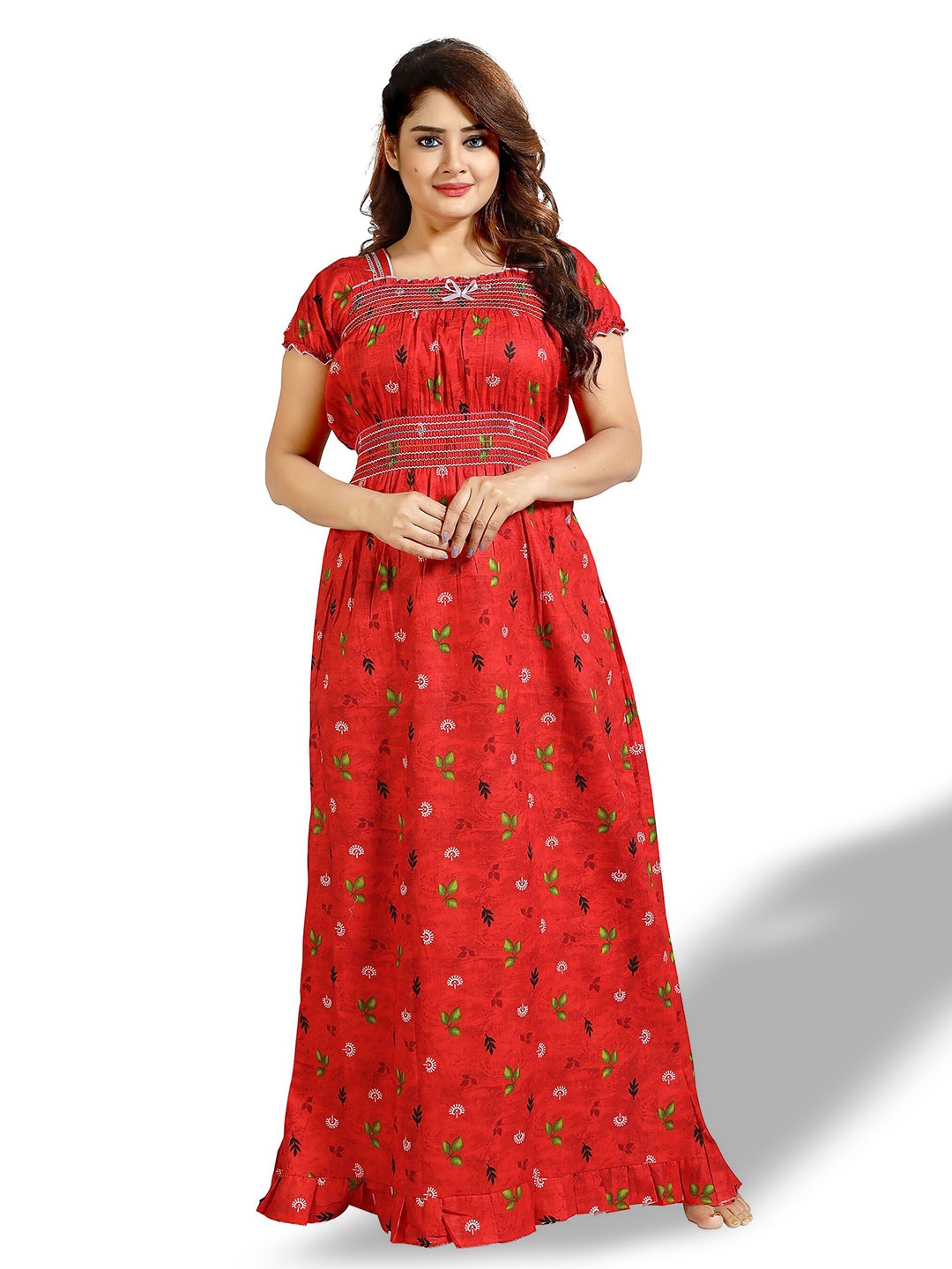 

CINCO Floral Printed Maxi Nightdress, Red