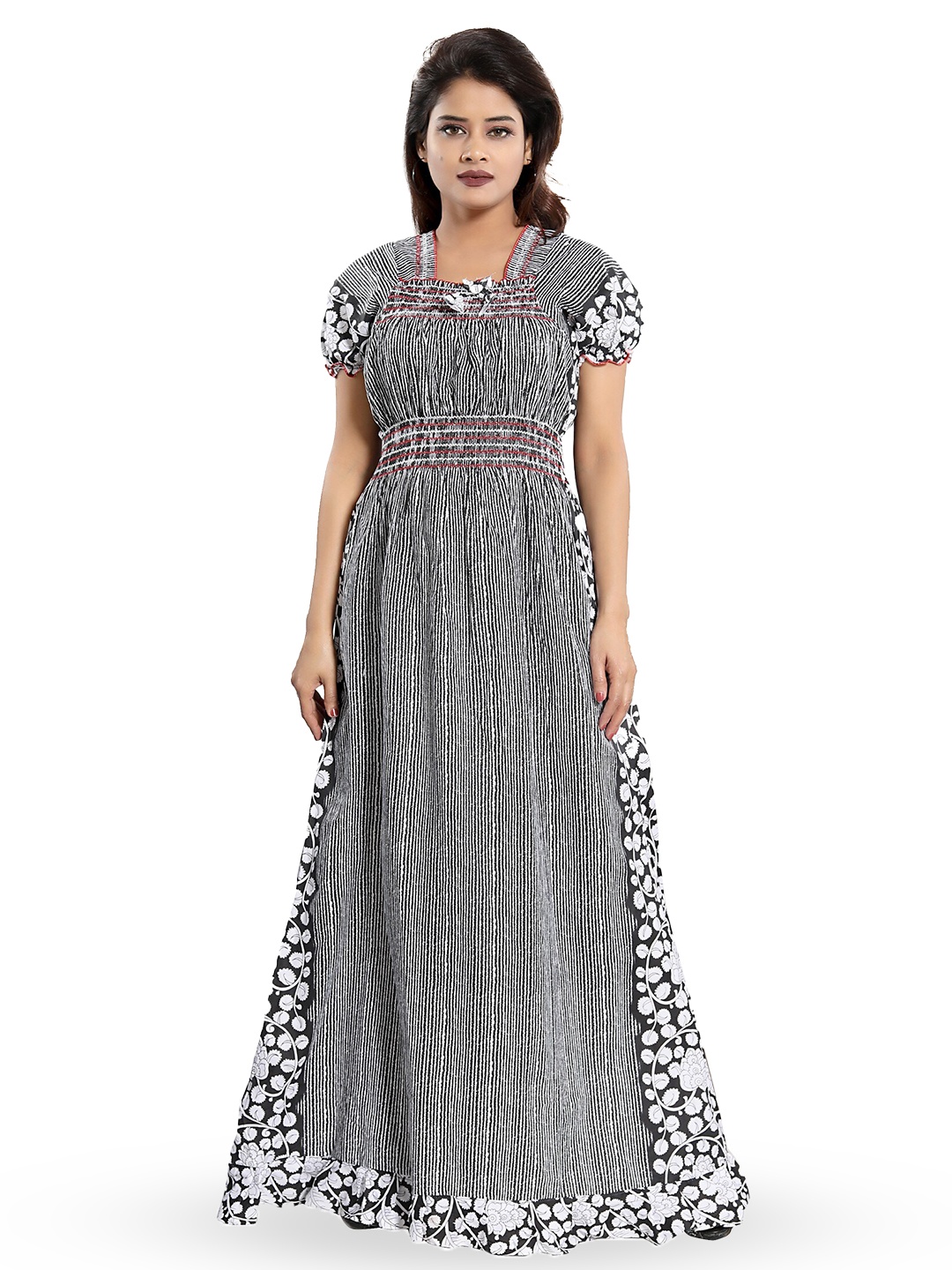 

CINCO Floral Printed Maxi Nightdress, Black