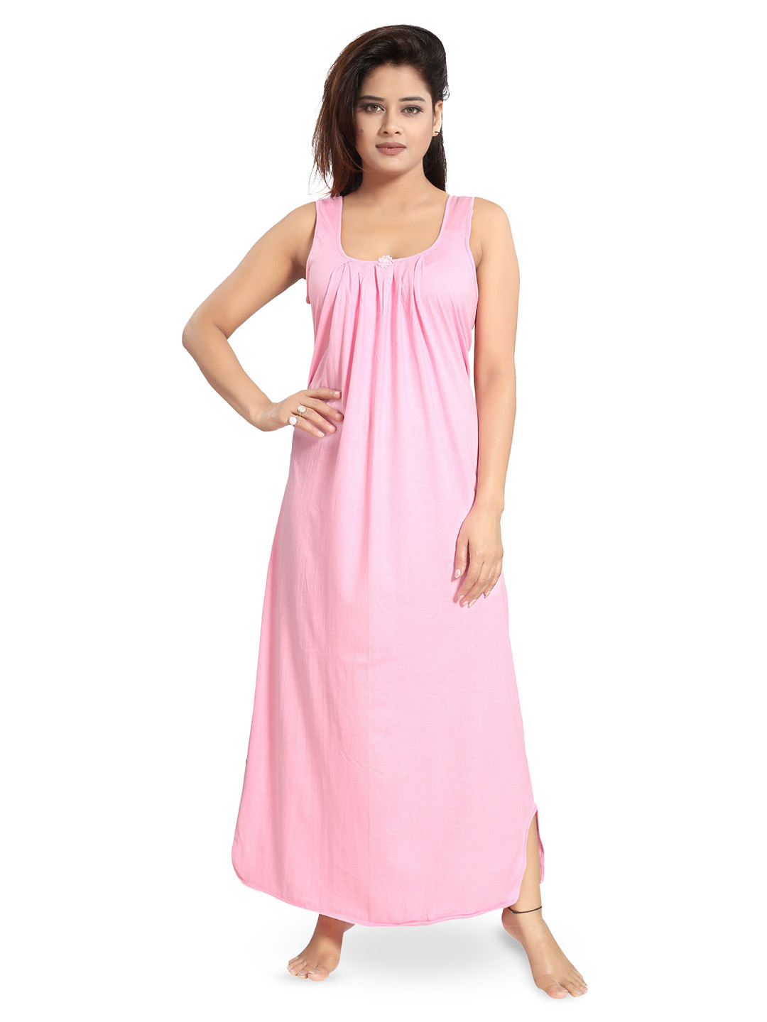 

CINCO Scoop Neck Sleeveless Maxi Nightdress, Pink