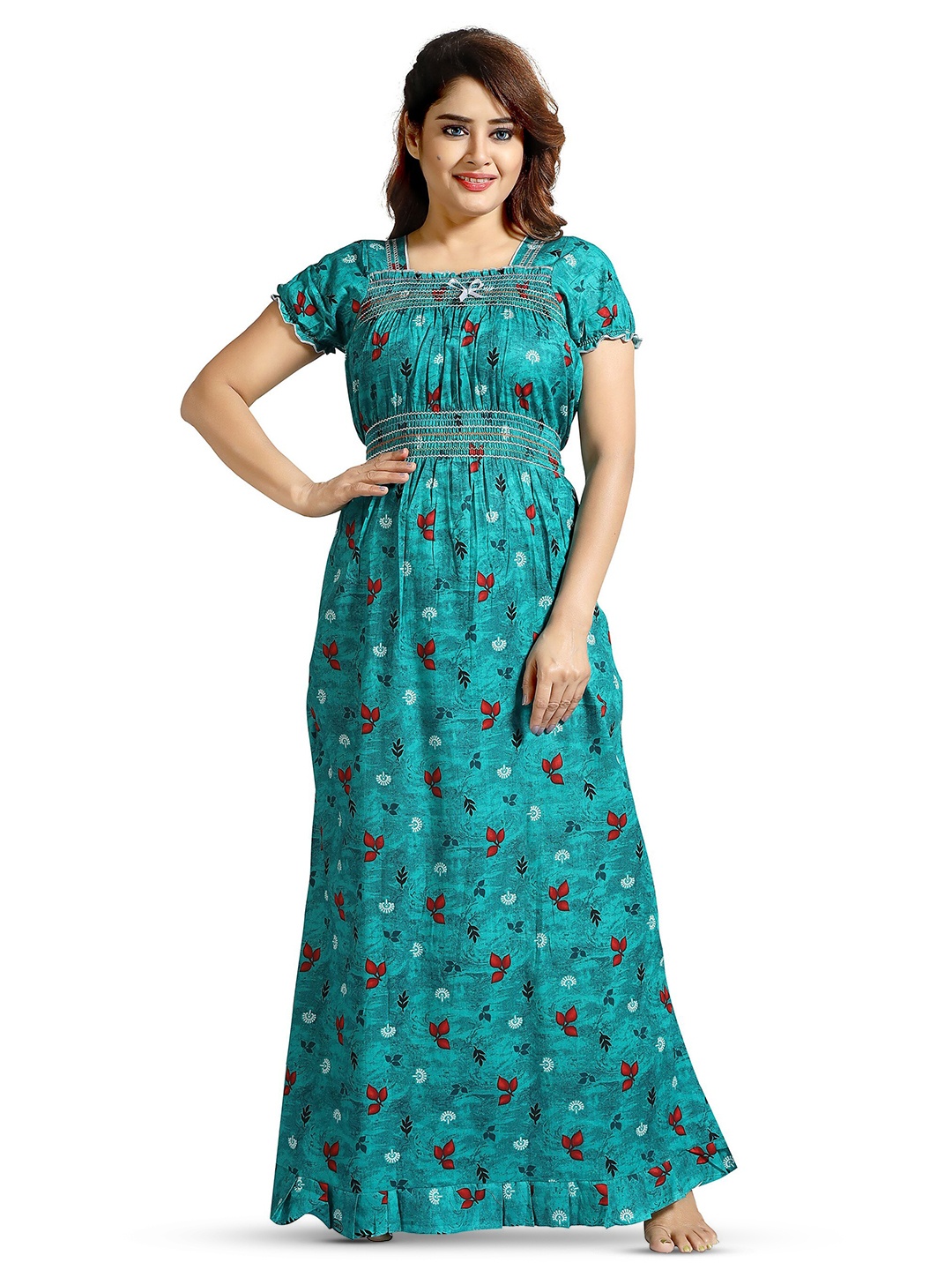 

CINCO Floral Printed Maxi Nightdress, Green