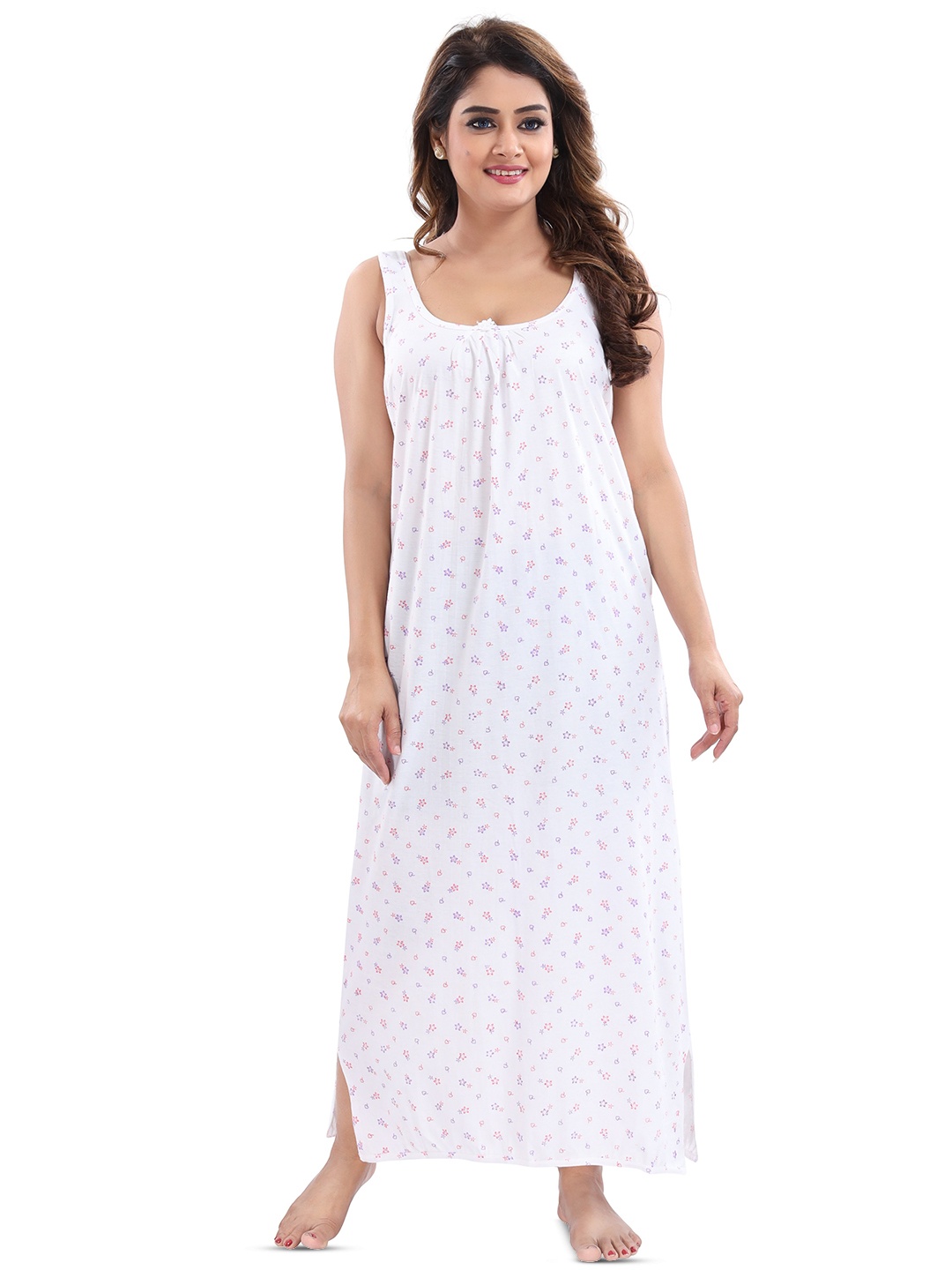 

CINCO Floral Printed Maxi Nightdress, White