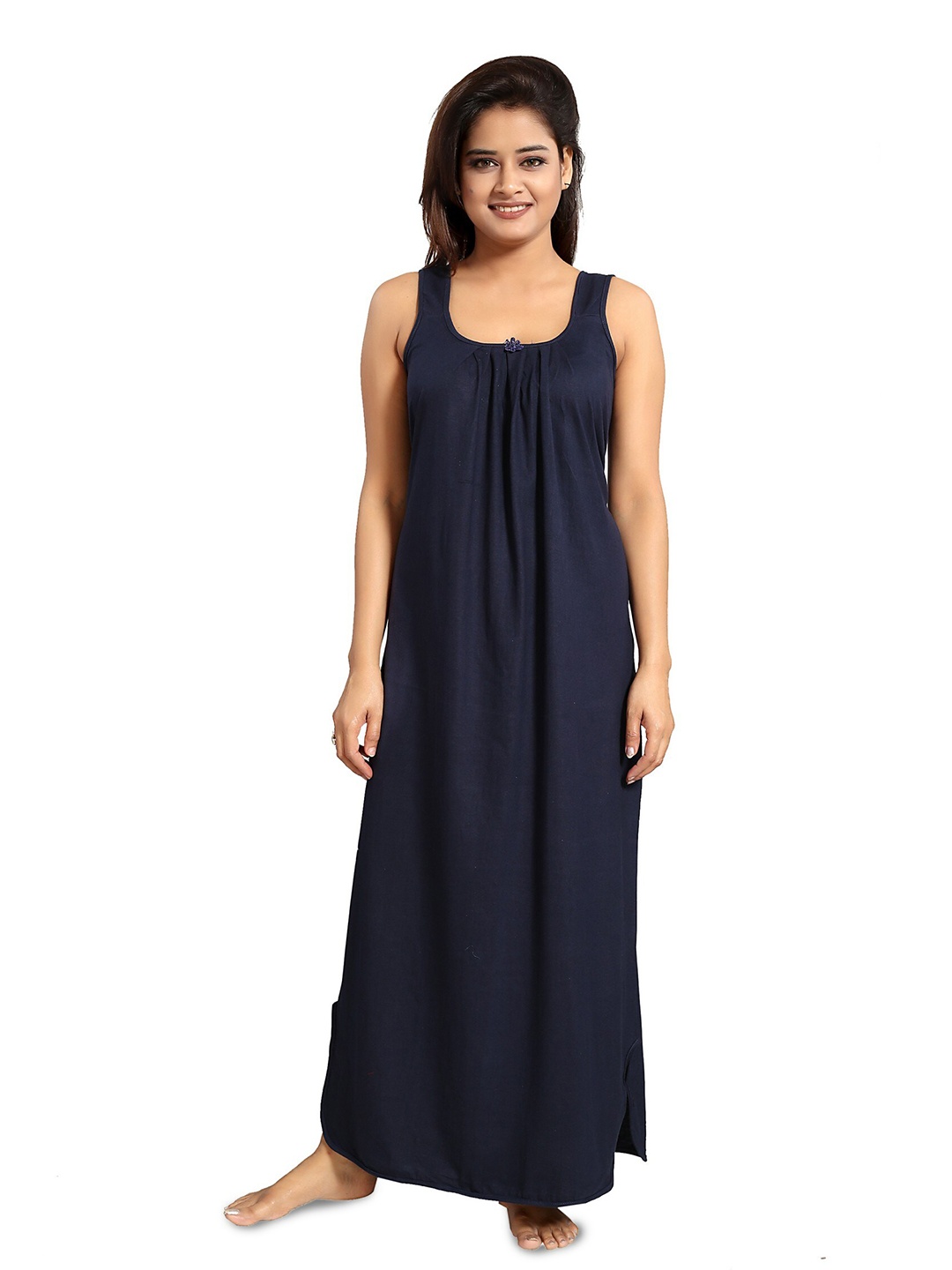 

CINCO Scoop Neck Sleeveless Maxi Nightdress, Navy blue