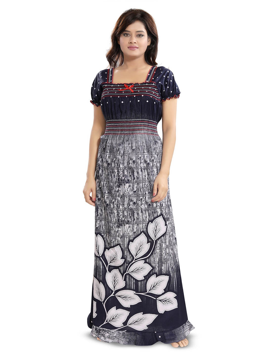 

CINCO Floral Printed Maxi Nightdress, Navy blue