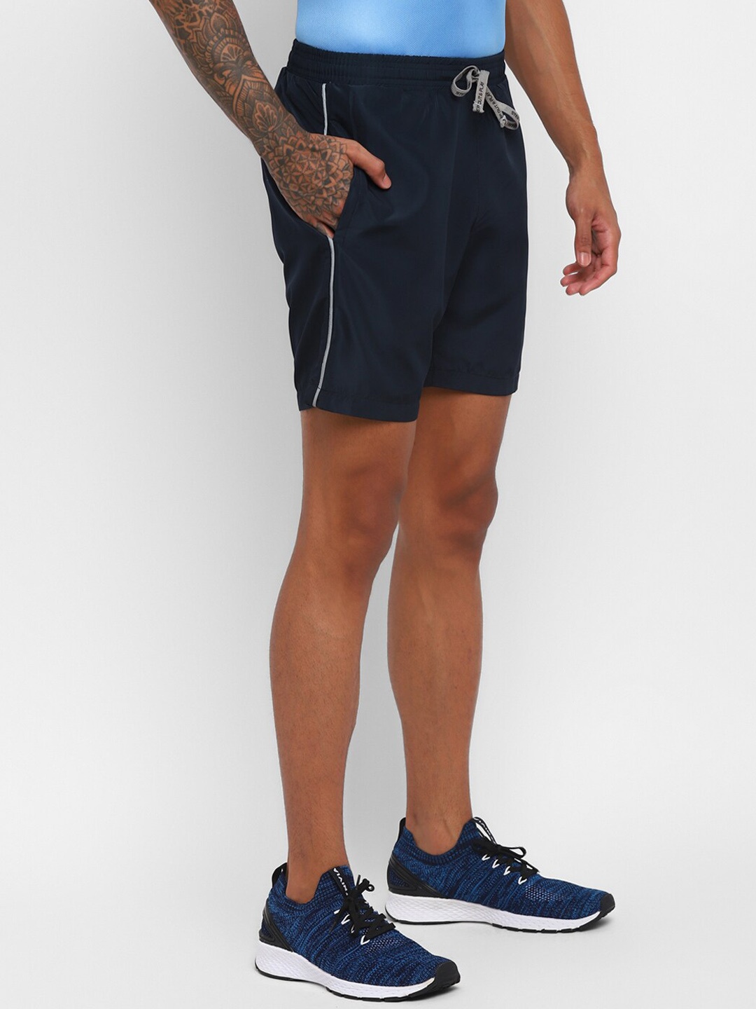 NIVIA Men High-Rise Outdoor Sports Shorts, Blue