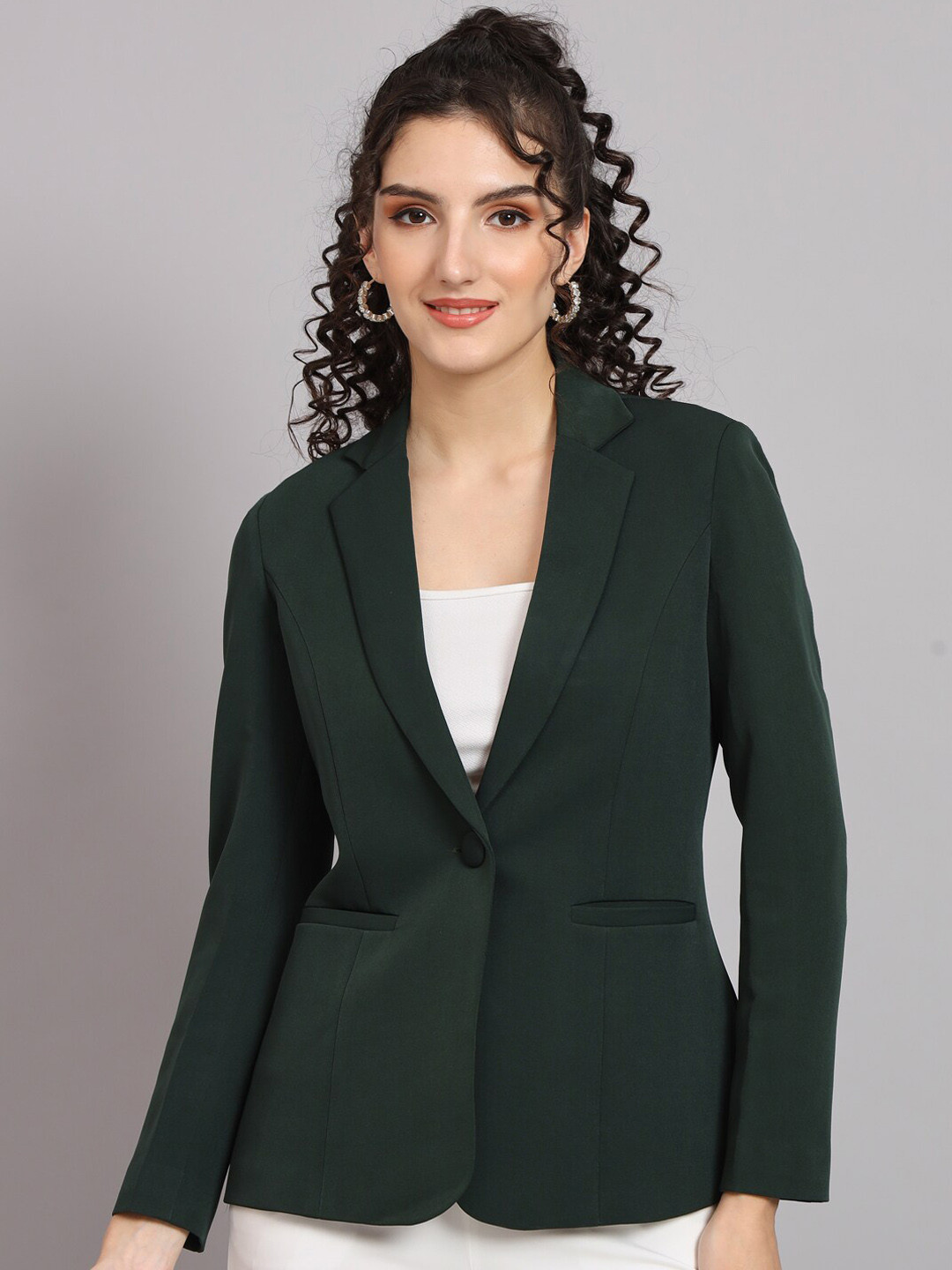 

PowerSutra Notched Lapel Comfort-Fit Blazers, Green