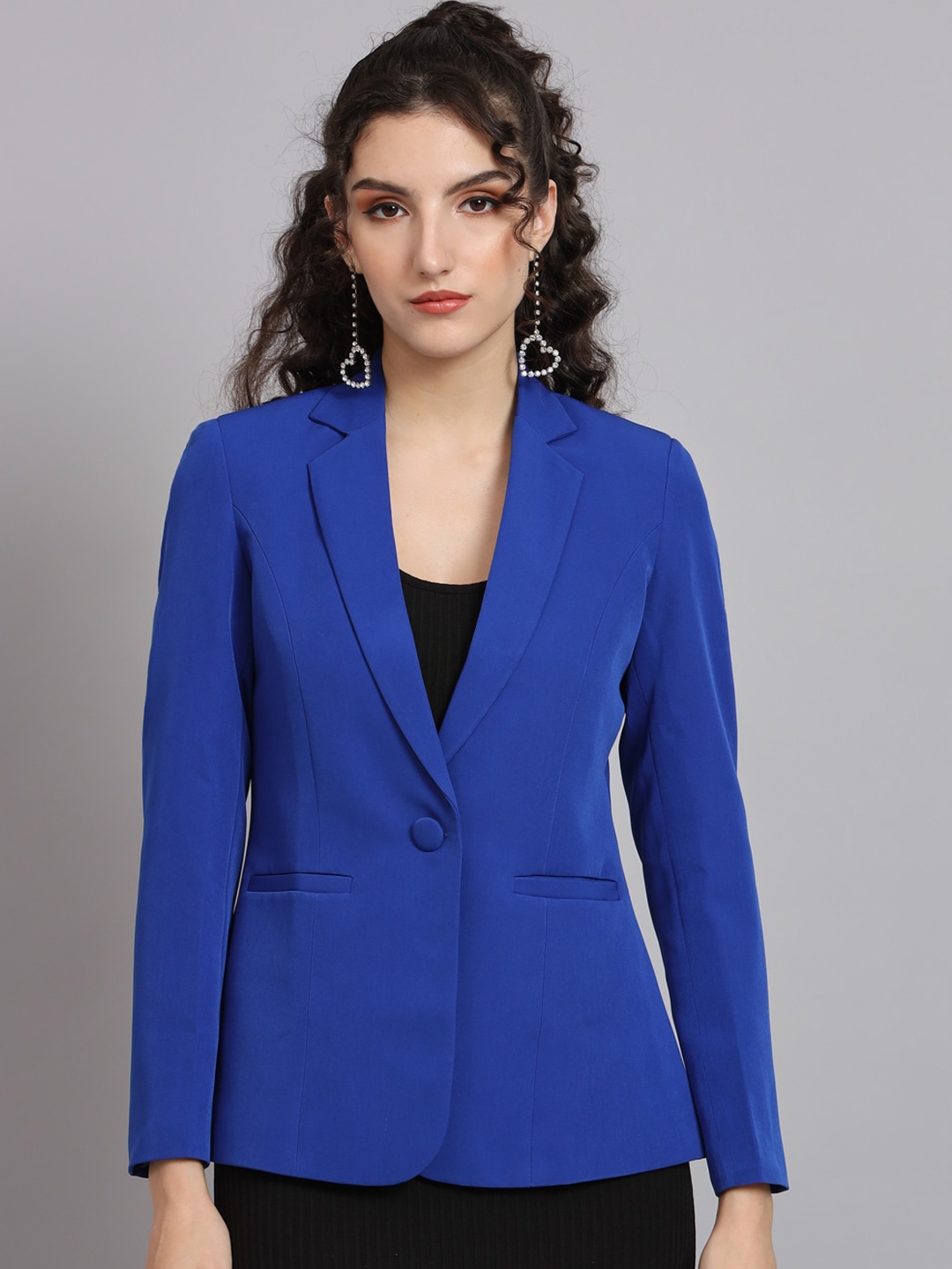 

PowerSutra Notched Lapel Comfort-Fit Formal Blazers, Blue