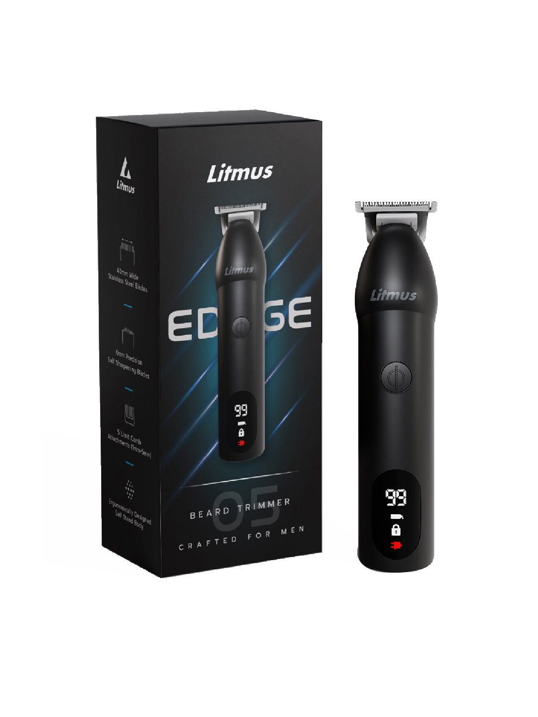 

Litmus EDGE 05 Men Matte Black Edition Beard Trimmer