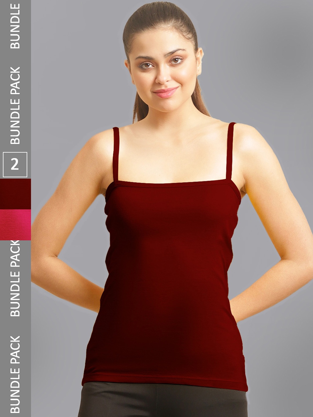 

FBAR Pack Of 2 Non-Padded Skin Friendly Camisoles, Pink
