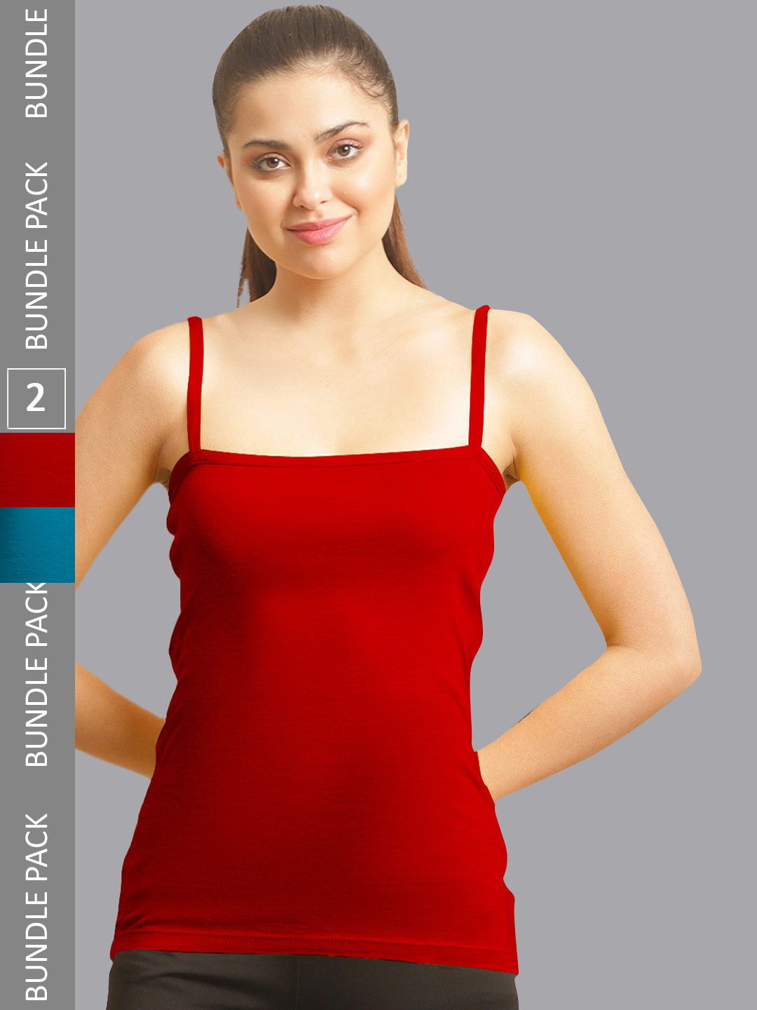 

FBAR Pack Of 2 Non-Padded Camisoles, Red