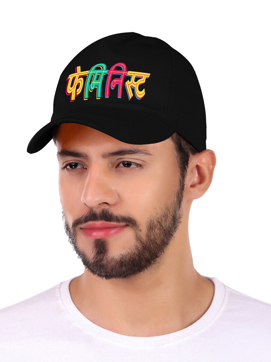 

Knotyy Unisex Printed Cotton Baseball Cap, Black