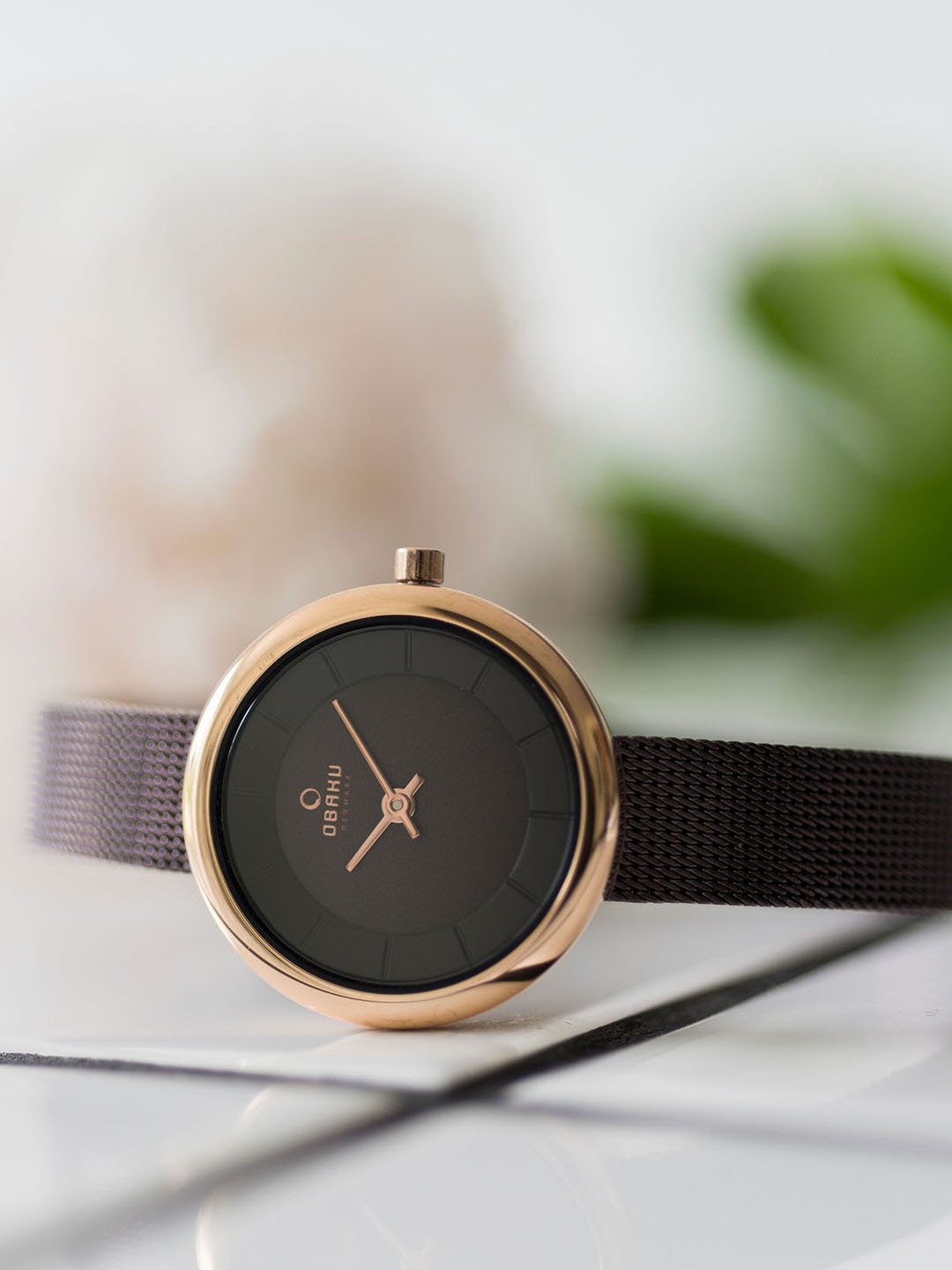 

Obaku Women Gunmetal-Toned Analogue Watch V146LXVNMN, Metallic
