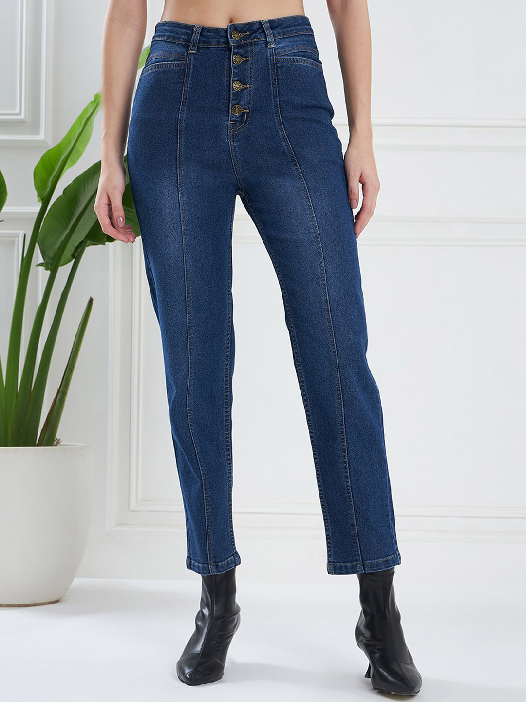 

KASSUALLY Women Blue Skinny Fit Light Fade Jeans