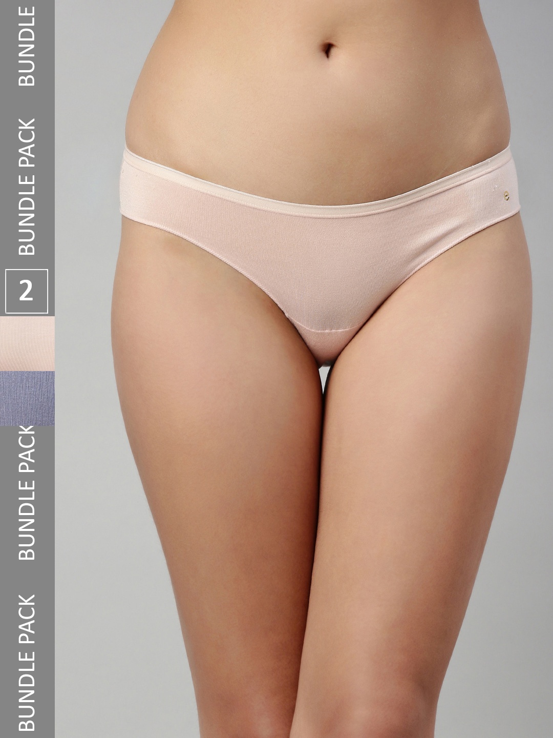 

Enamor Women Pack Of 2 Mid-Rise Hipster Briefs, Blue