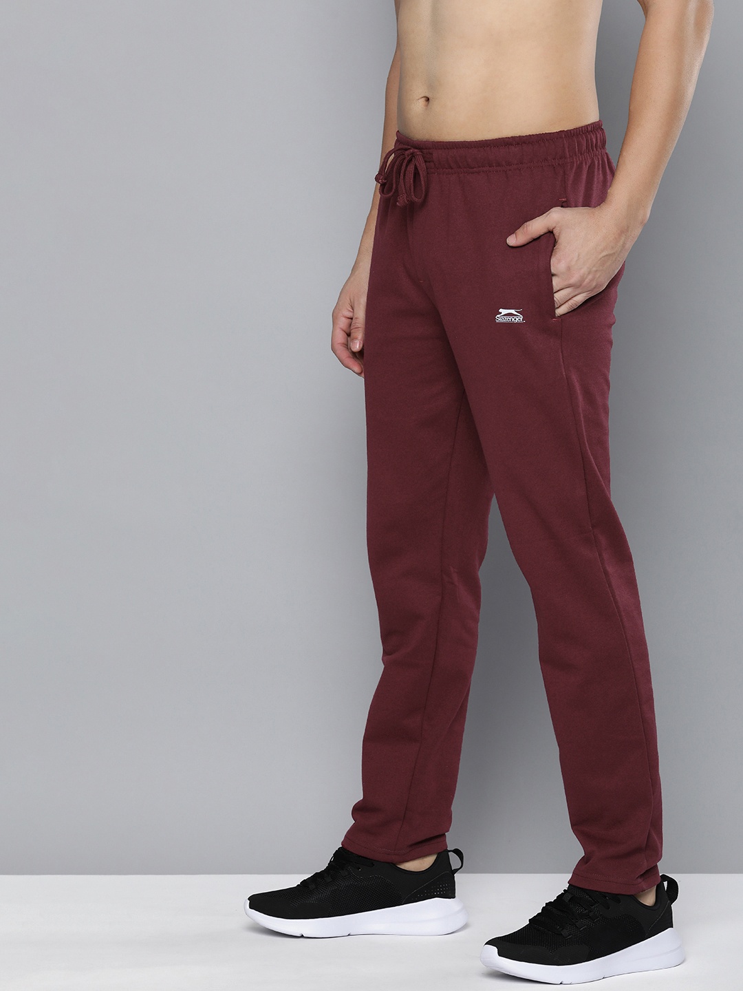 

Slazenger Men Solid Slim-Fit Track Pants, Maroon
