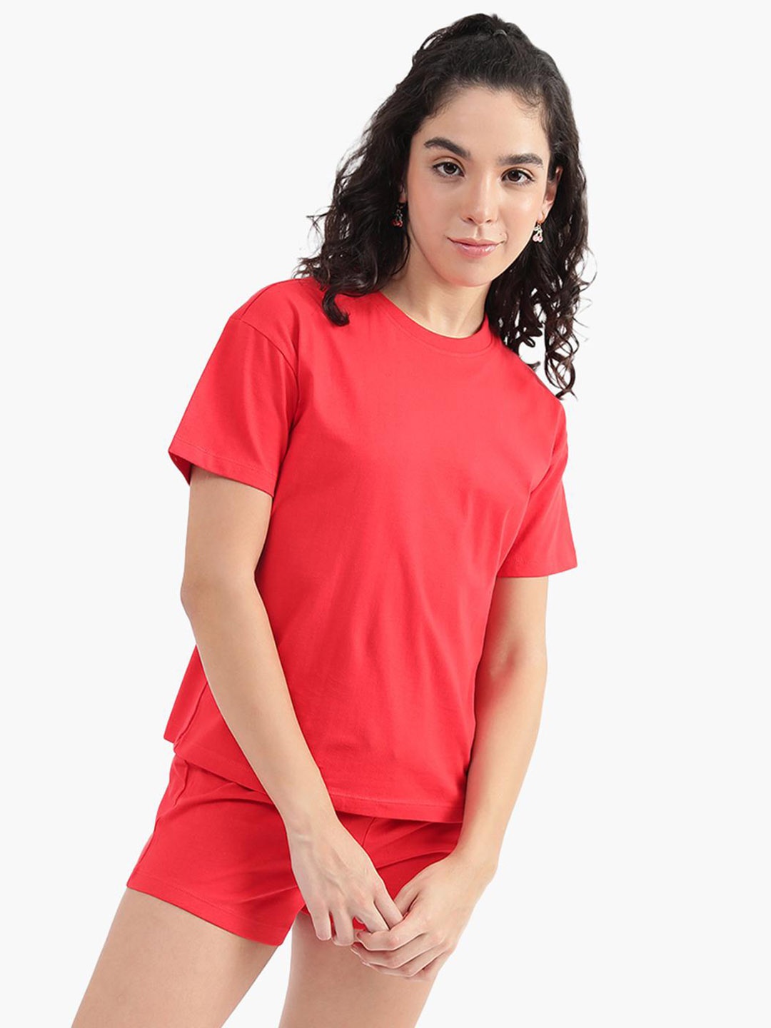 

Virgio Pure Cotton T-shirt & Shorts, Red